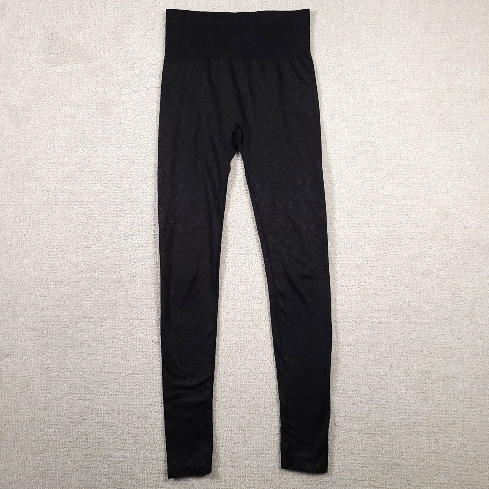 Vintage Maurices Legging Pants Womens Small Reg Black Stretch Floral Size 28" / US 6 / IT 42 - 2 Thumbnail