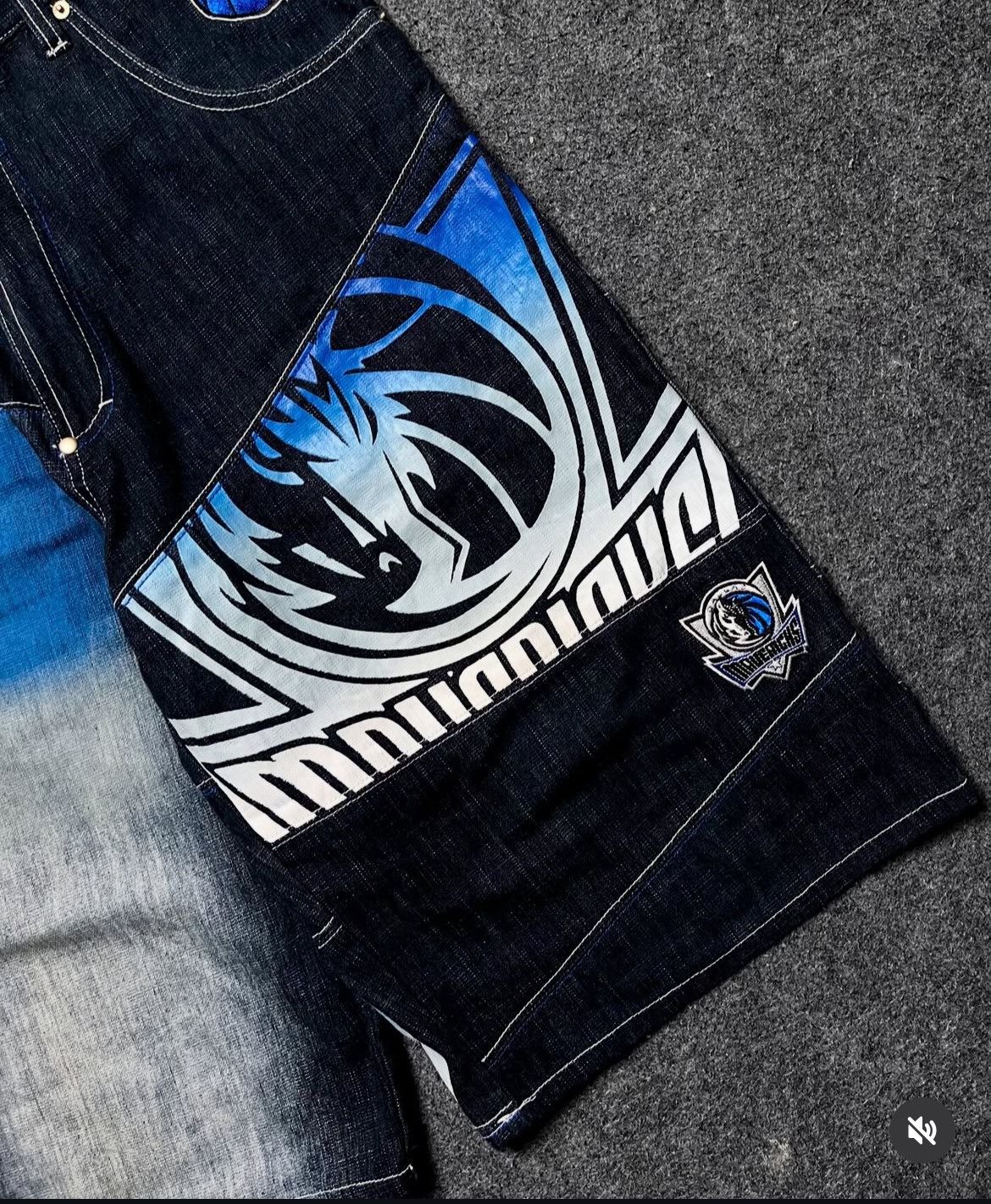 Japanese Brand × NBA × Vintage 00’S JORTS PANTS NBA UNK DALLAS MAVERICKS Size US 32 / EU 48 - 8 Thumbnail