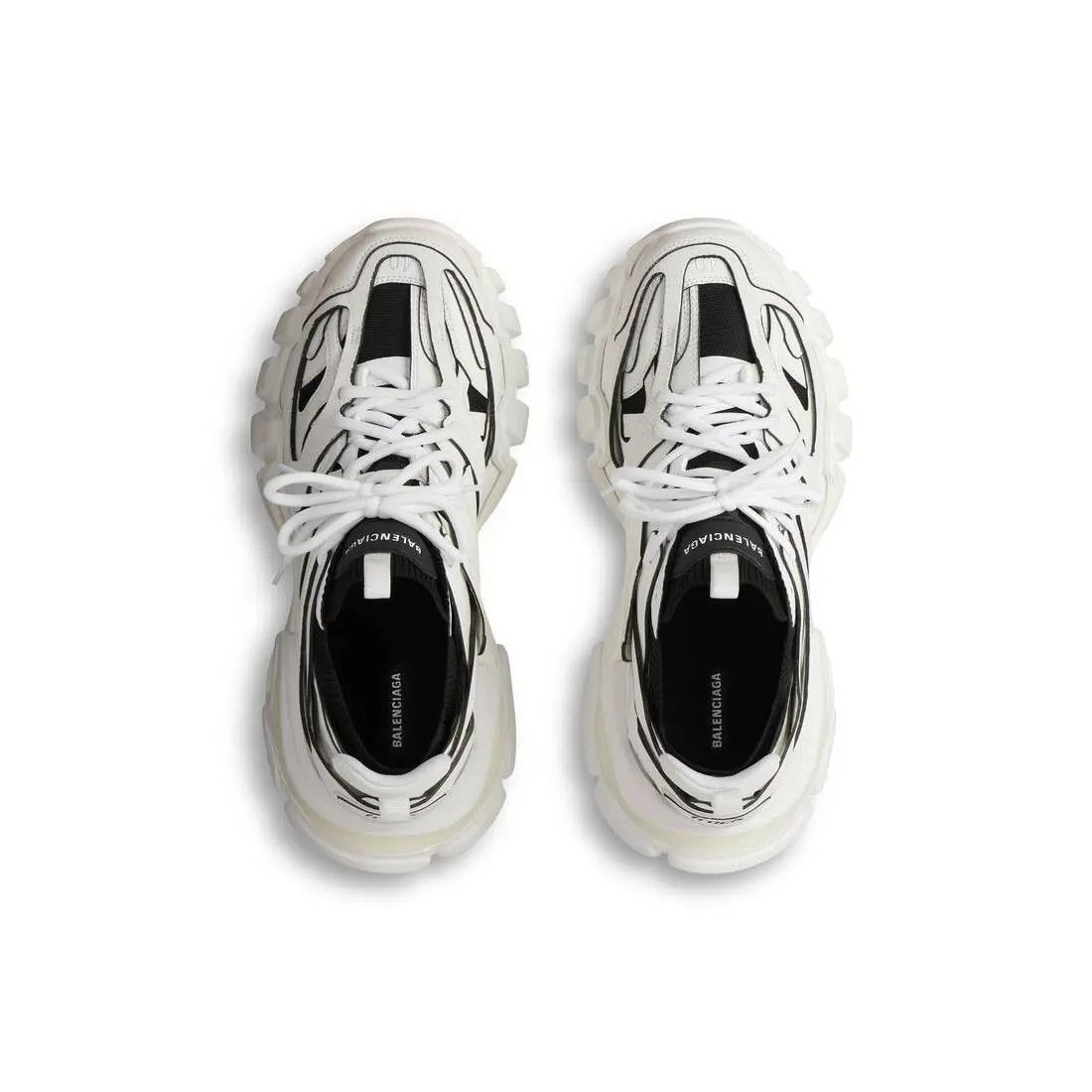 Balenciaga o1srvl11e0624 Track Sock Sneaker in White/Black Size US 10 / EU 43 - 6 Thumbnail