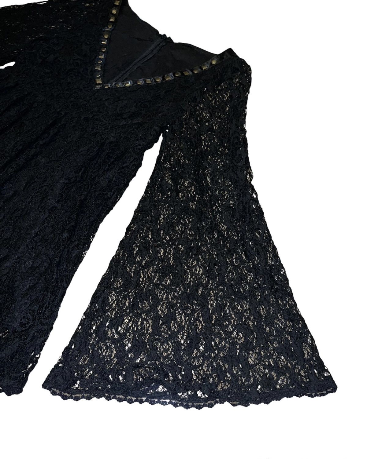 Japanese Brand CECIL MCBEE lace with studs flare hand top🥀 Size M / US 6-8 / IT 42-44 - 4 Thumbnail