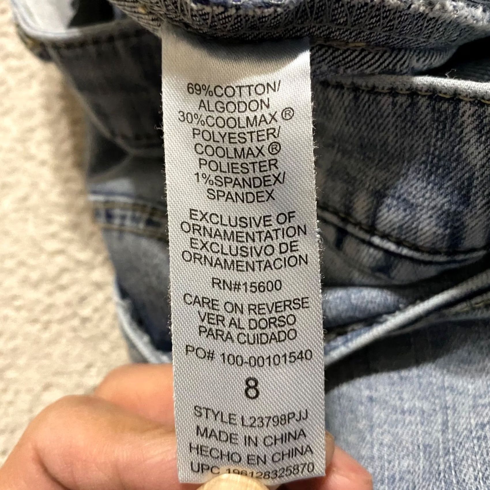 Vintage Wit & Wisdom Jeans Womens 8 Blue Denim Mid Rise Ankle Distressed Raw Hem City 90s Mens Womens Girls Size 30" / US 8 / IT 44 - 4 Thumbnail