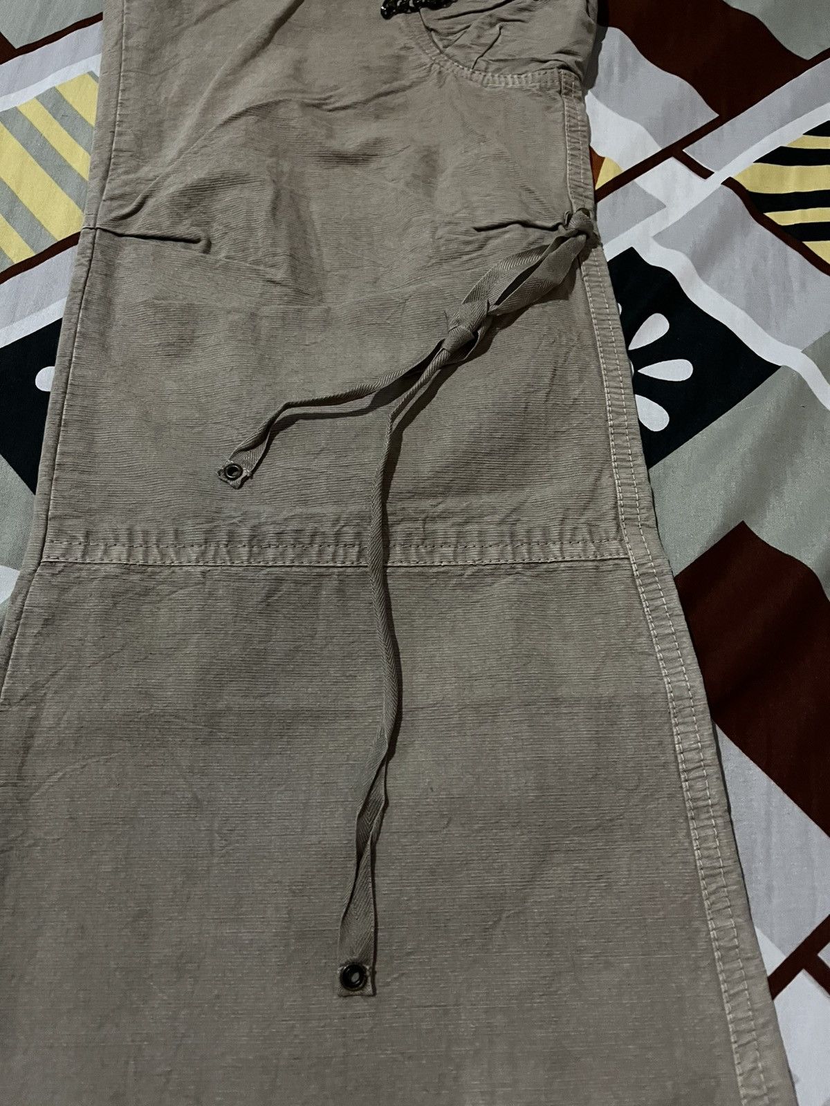 Japanese Brand Halb Kiminori Morishita Cargo Flare Canvas Pants Size US 31 - 3 Thumbnail
