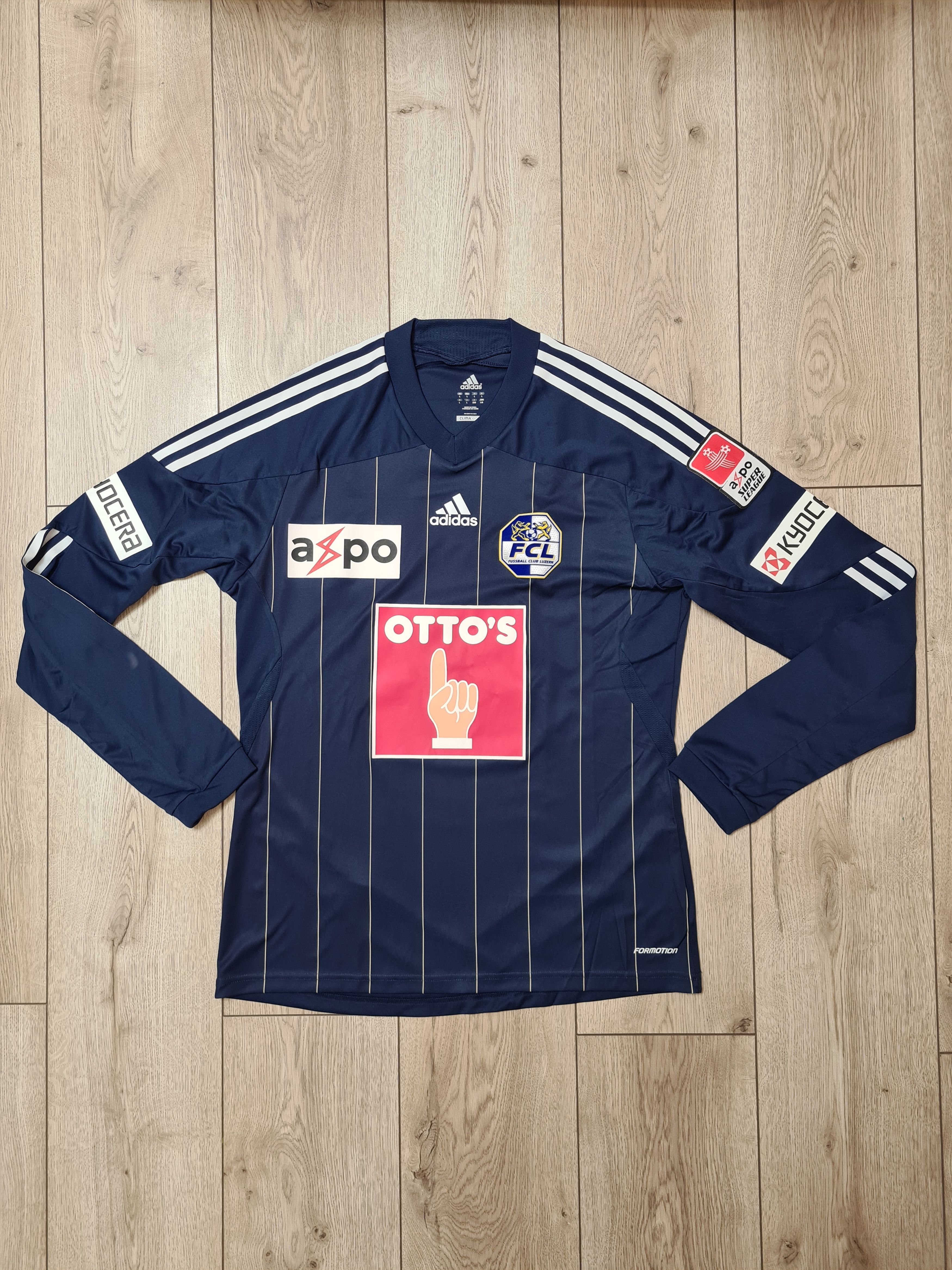 Adidas LUZERN 2011 2012 HOME MATCH WORN FOOTBALL SOCCER JERSEY Size US L / EU 52-54 / 3 - 1 Thumbnail