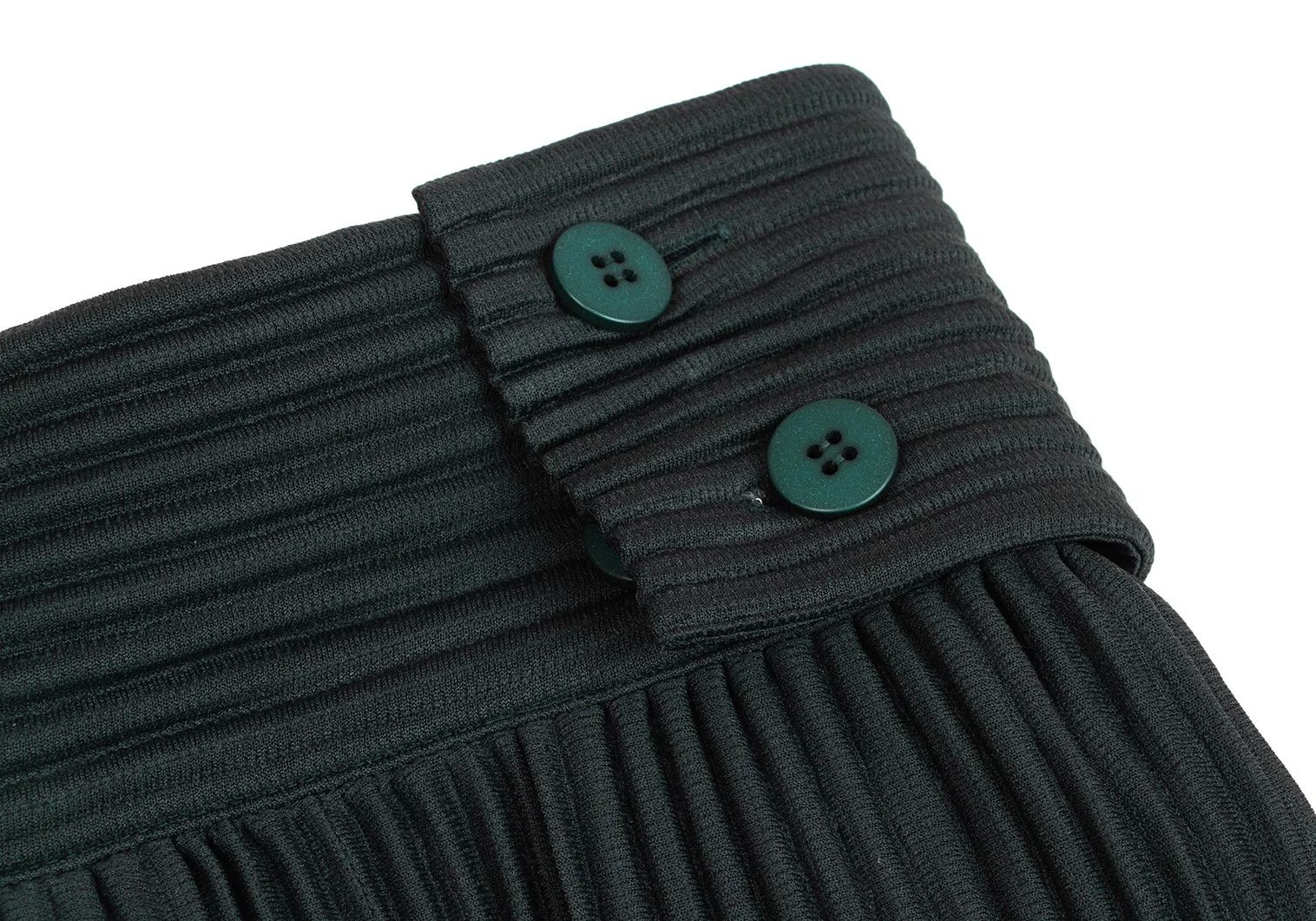 Issey Miyake Pleated Hakama Pants in Dark Green Size US 32 / EU 48 - 3 Thumbnail