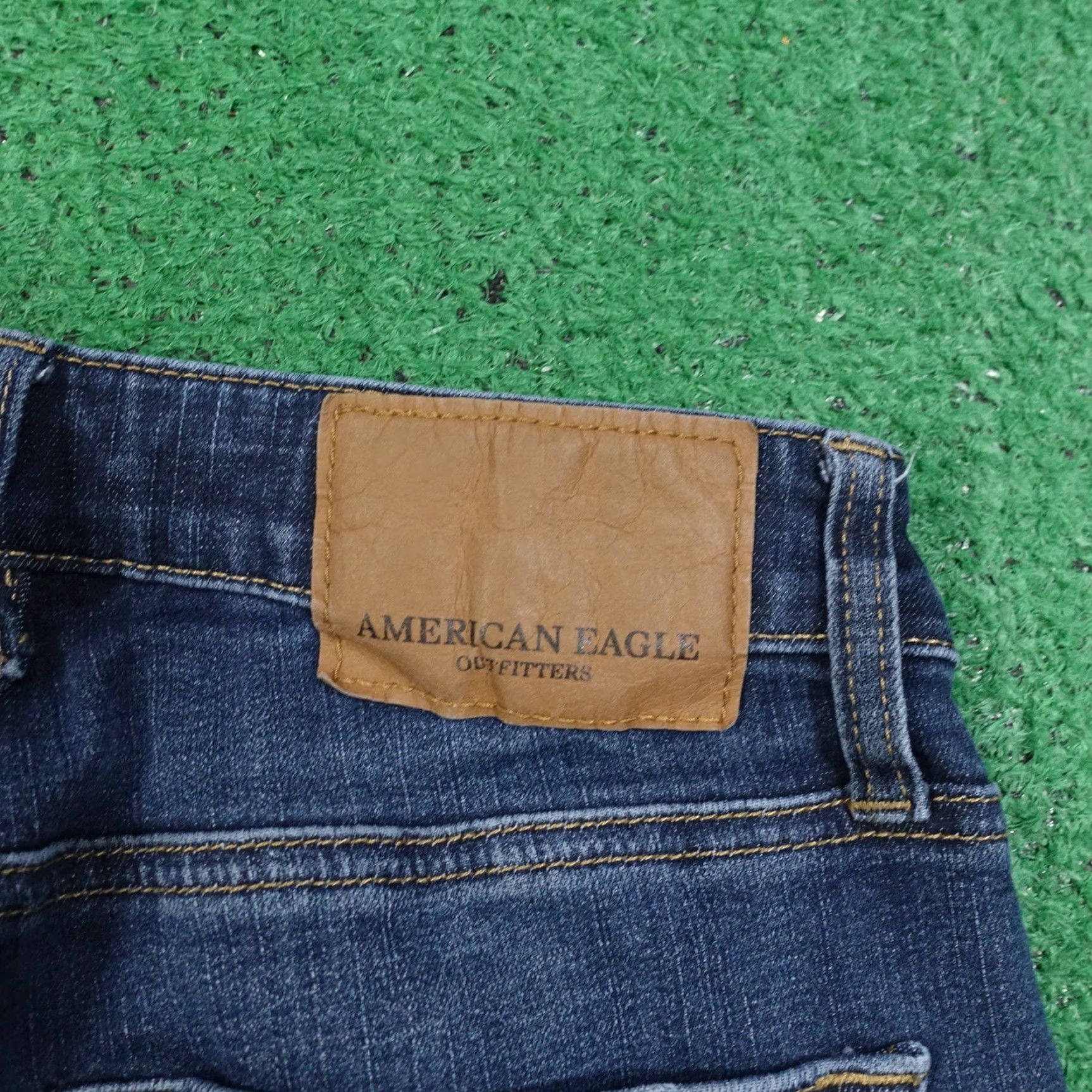 American Eagle Outfitters AMERICAN EAGLE EXTREME FLEX SLIM STRAIGHT DISTRESSED DENIM JEANS MENS 26X28 BLUE Size US 26 / EU 42 - 7 Thumbnail