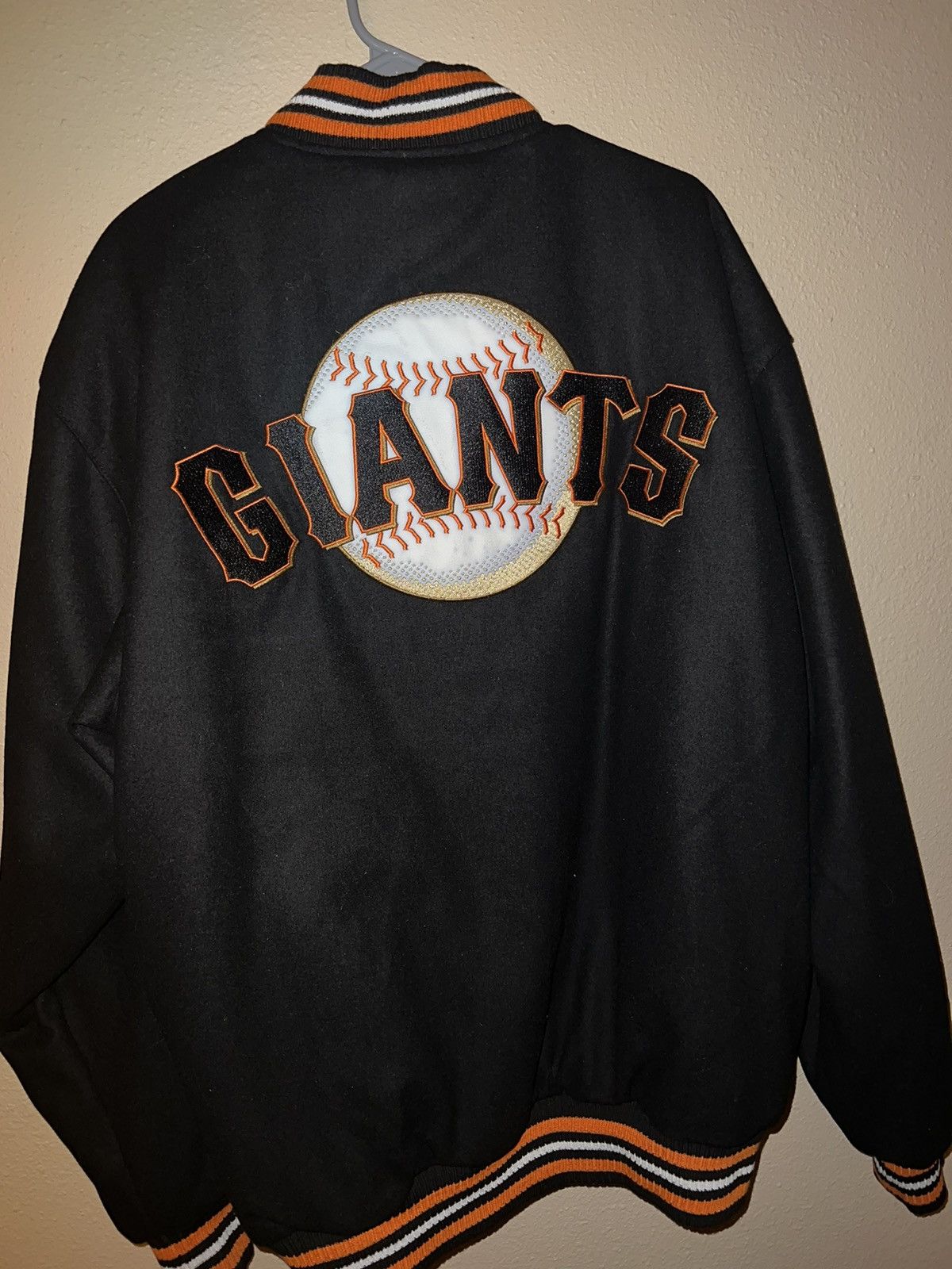 image of Vintage San Francisco Reversible Varsity Jacket in Black, Men's (Size XL)