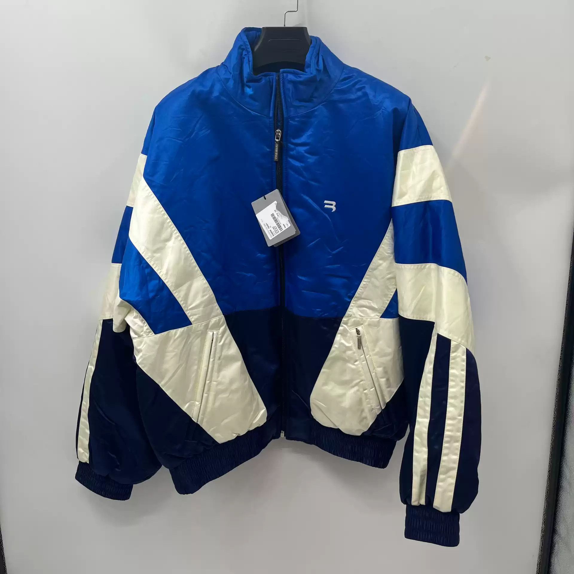Balenciaga Balenciaga White And Blue Quilted School Jacket Size US S / EU 44-46 / 1 - 1 Thumbnail