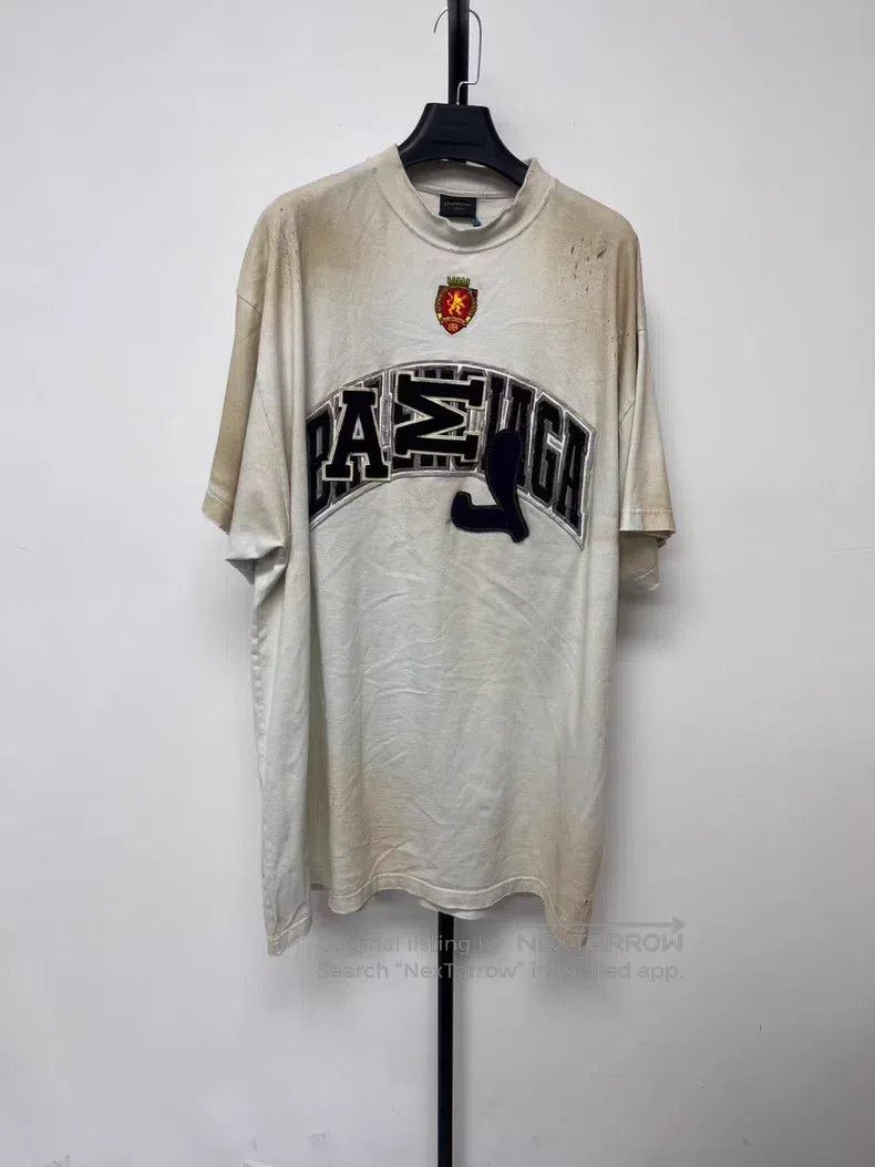 Balenciaga Balenciaga Alphabet Embroidered Patch Crew Neck Short Slee Size US L / EU 52-54 / 3 - 1 Thumbnail