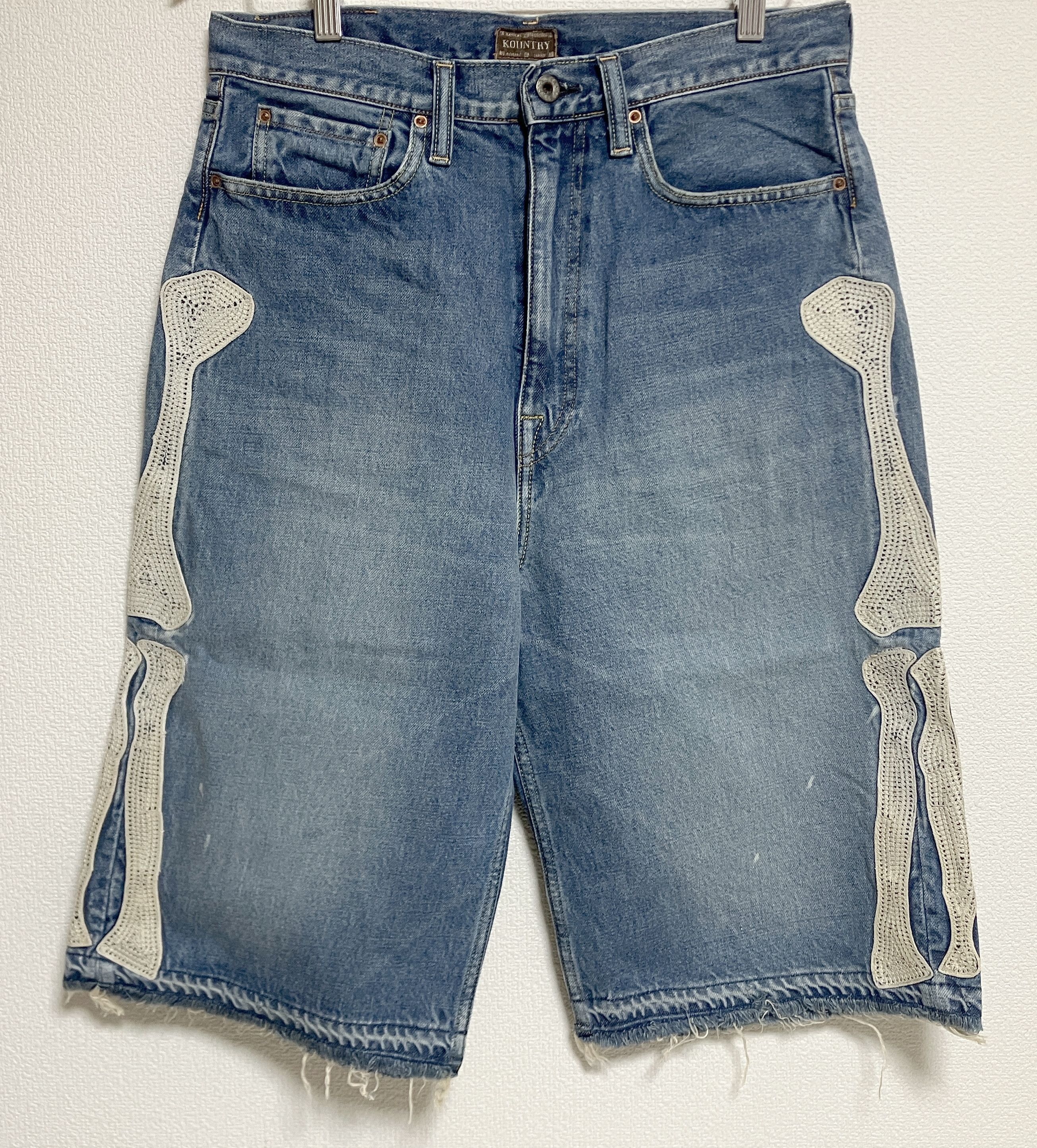 Kapital × Kapital Kountry Skeleton Bone Denim Shorts | Grailed