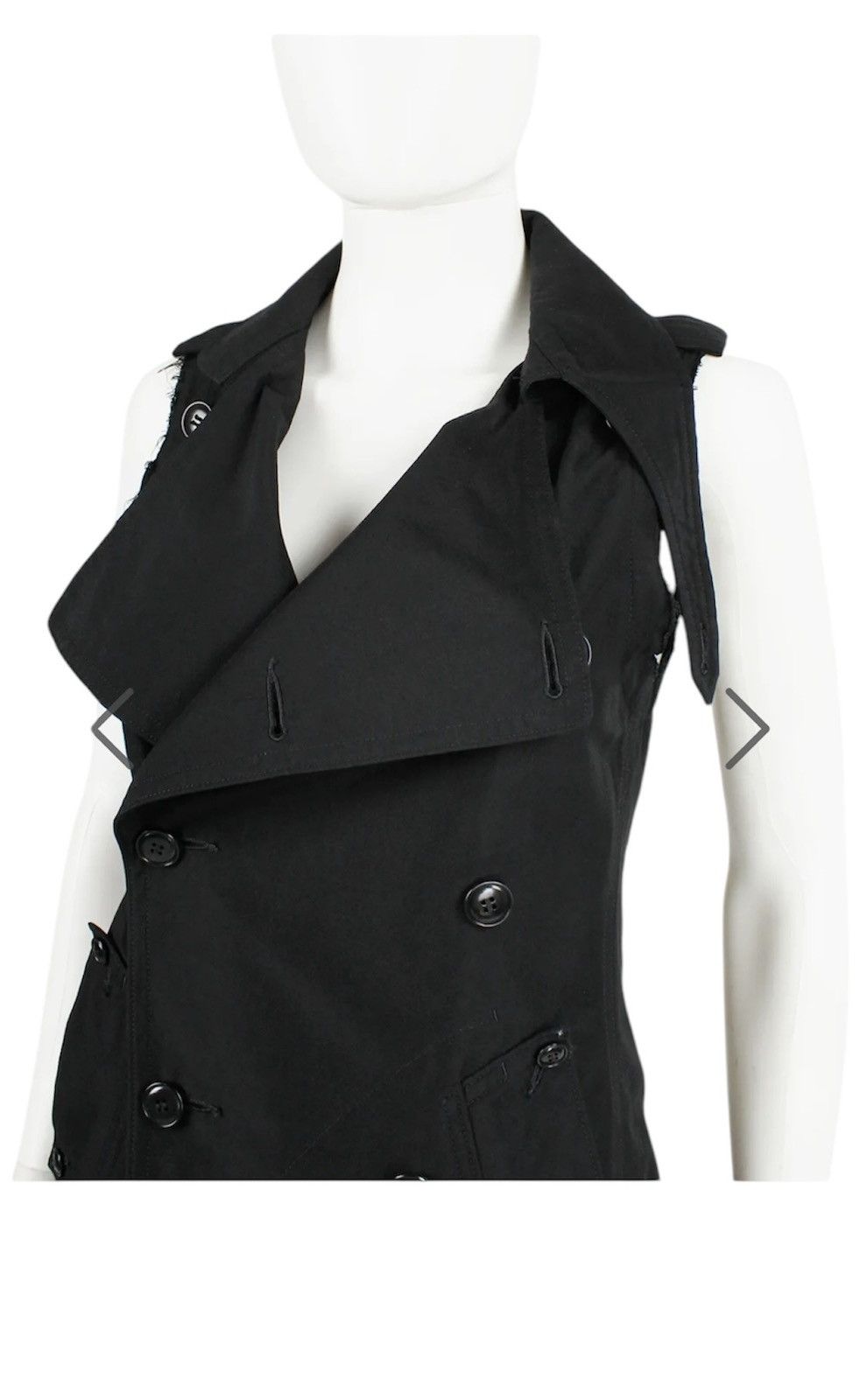 Y's × Yohji Yamamoto Y’s Yohji Yamamoto black double breasted vest with open back Size L / US 10 / IT 46 - 4 Thumbnail