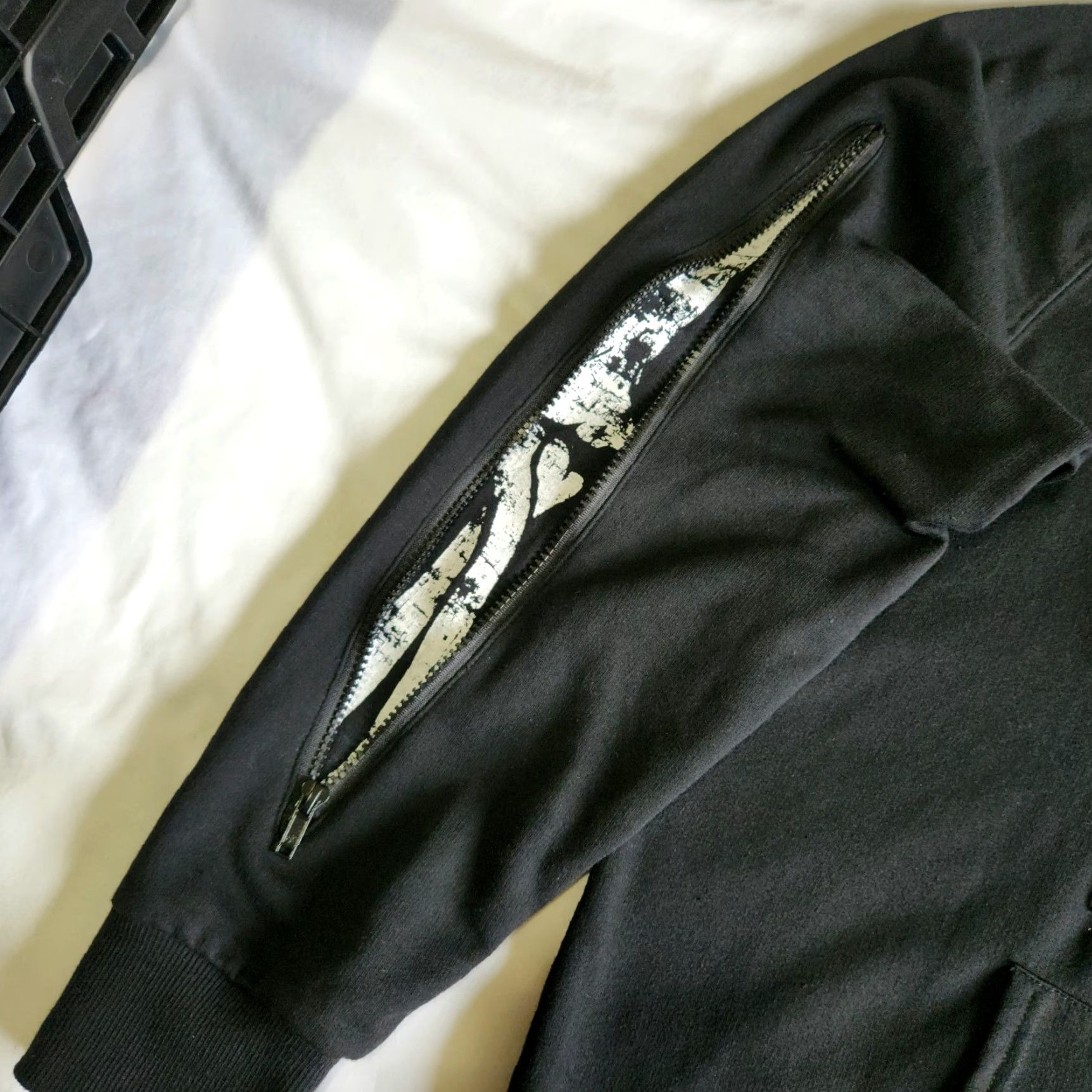 Vintage Rude XXX Black Large Skeleton Skull Death Gothic Grunge Full Zip Hoodie Jacket Mens Size L Size US L / EU 52-54 / 3 - 4 Thumbnail