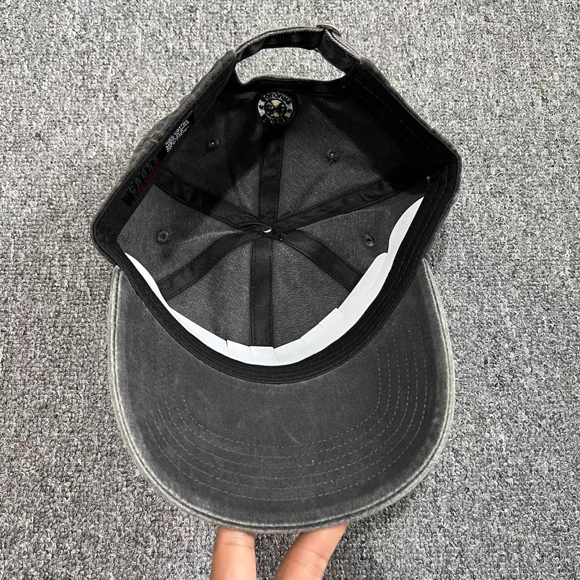 Cross Colours CrossColoursWashedVintageCurved Brim Baseball Cap Visor Q7 Size ONE SIZE - 5 Thumbnail
