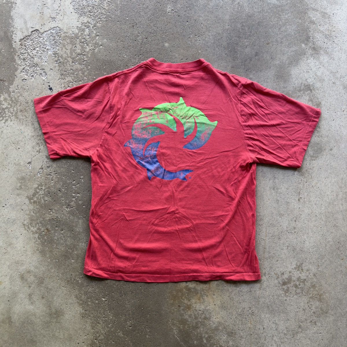 image of Santa Cruz x Vintage 90's Wrv Wave Riding Vehicles Logo Tee L in Red, Men's (Size Large)