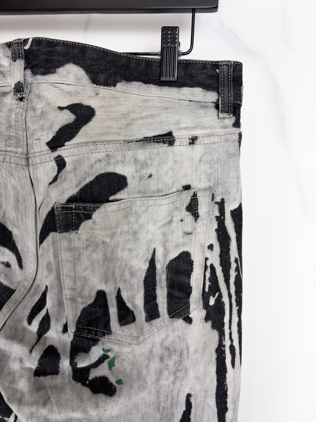 Rick Owens FW16 Rick Owens DRKSHDW Bleach Vomit Detroit Denim Jeans Size US 32 / EU 48 - 5 Thumbnail