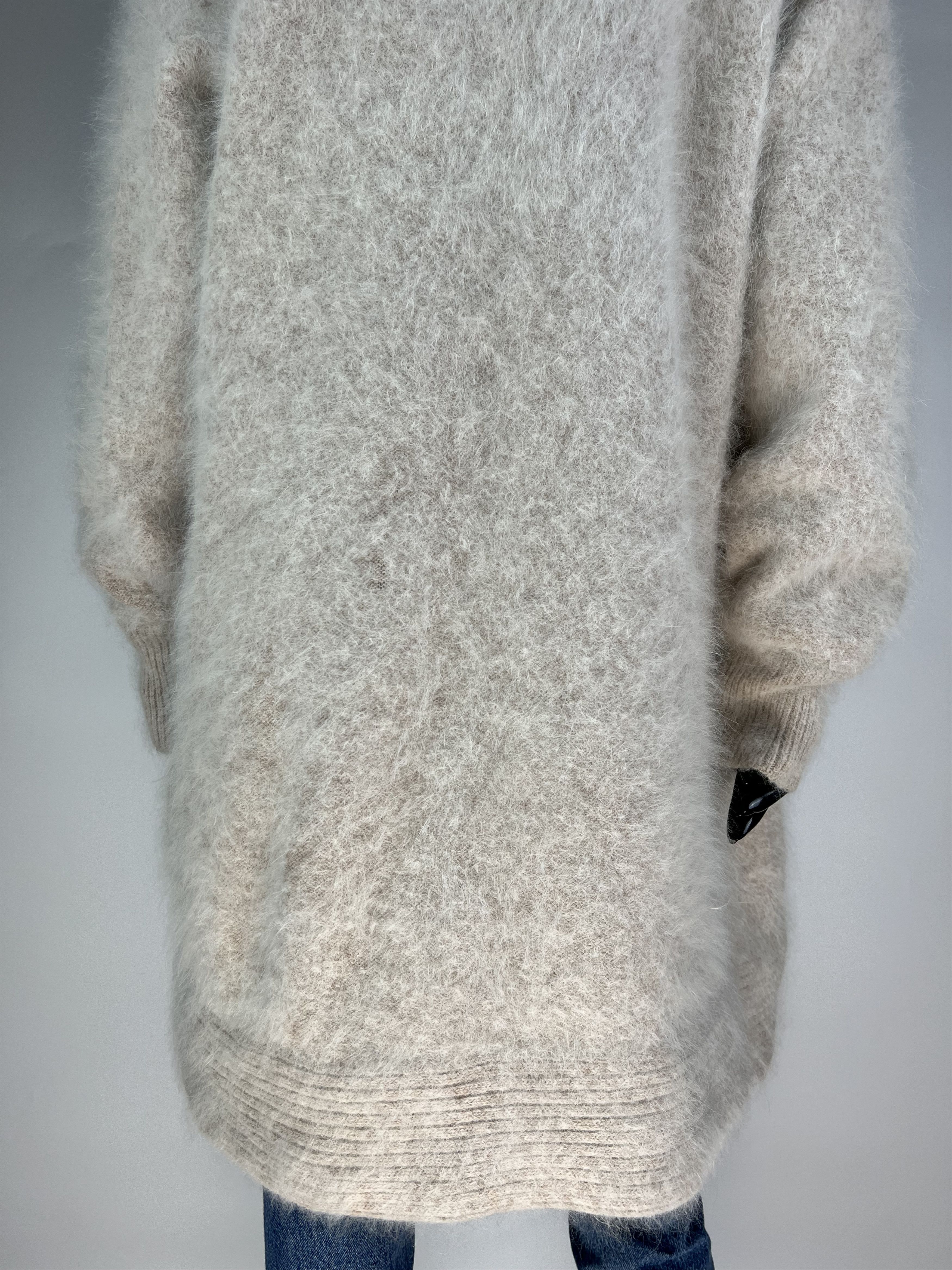 Designer × Vintage Venesha Vintage 80% Angora Cardigan Open Front Korea Size M Size M / US 6-8 / IT 42-44 - 4 Thumbnail