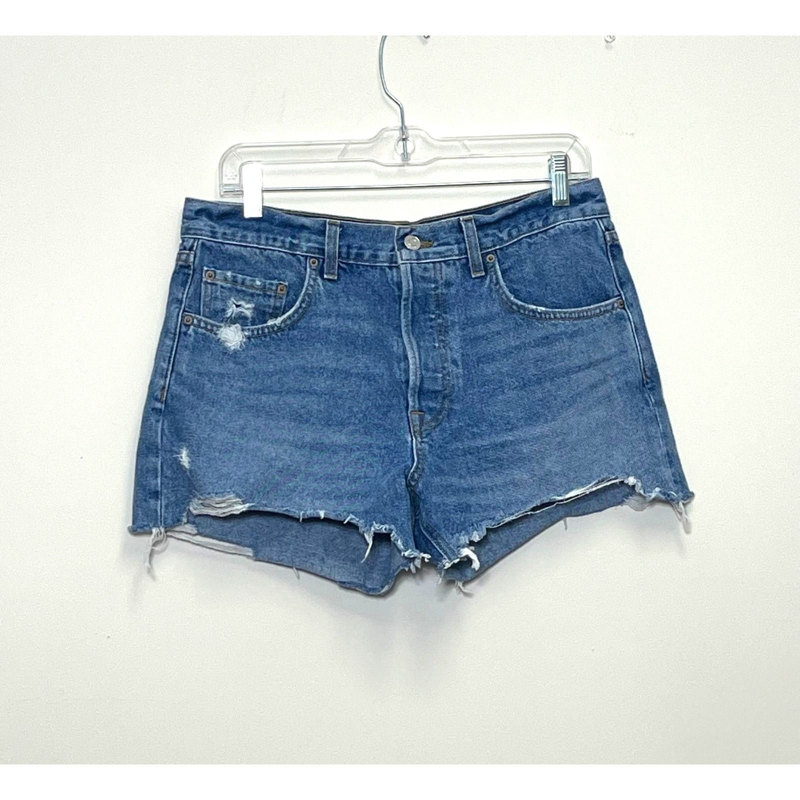 GRLFRND GRLFRND Hayden Low Rise Button Fly Boyfriend Jean Shorts 27 Size 27" / US 4 / IT 40 - 1 Thumbnail