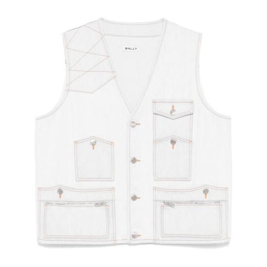 Bally BALLY Men Vests MOU09V CO371 U589 BLUE Size US L / EU 52-54 / 3 - 1 Thumbnail