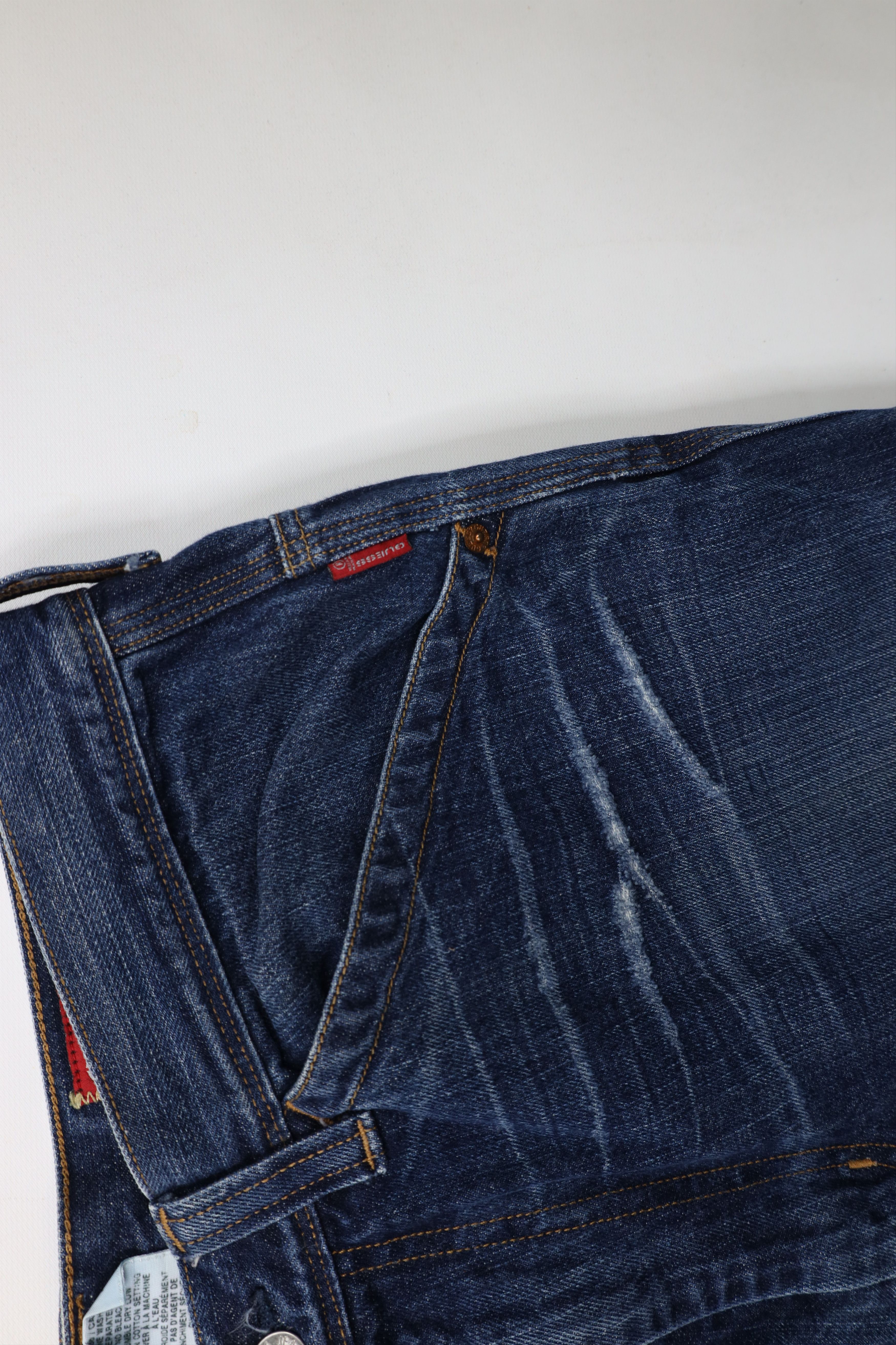 Guess × Vintage Vintage 90s Y2K Guess Baggy Wide Leg Denim Jeans Blue Size US 36 / EU 52 - 8 Thumbnail