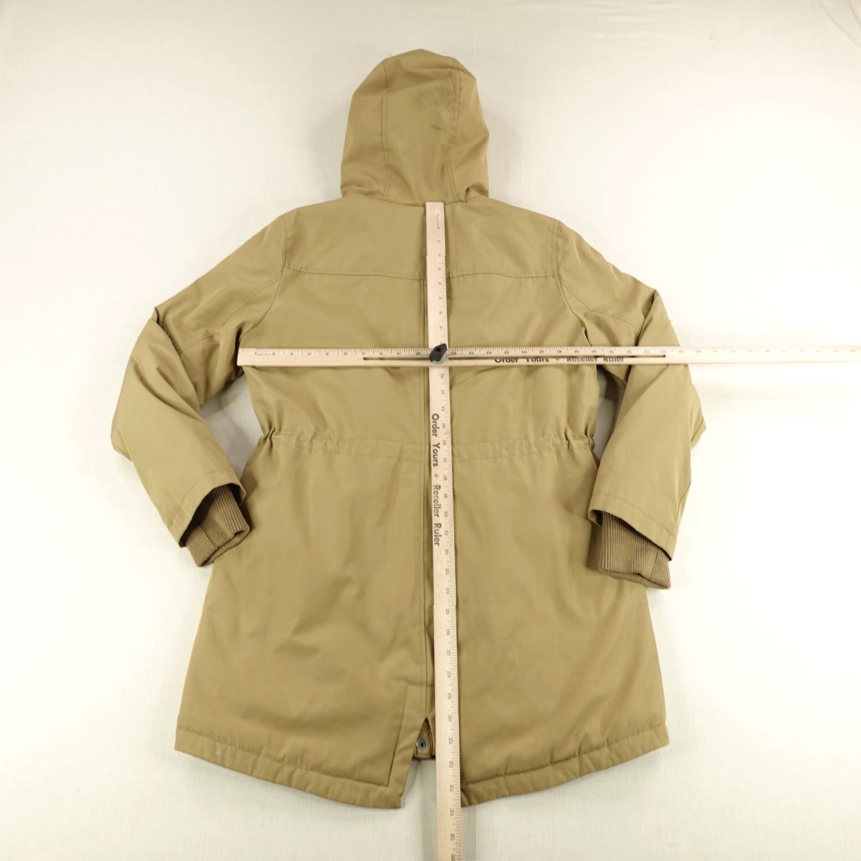 Levi's Levi's Jacket Women Parka Long Tan Faux Fur Trim Quilted Lined Red Tab Beige M Full Zip Hooded Pockets Size M / US 6-8 / IT 42-44 - 6 Thumbnail