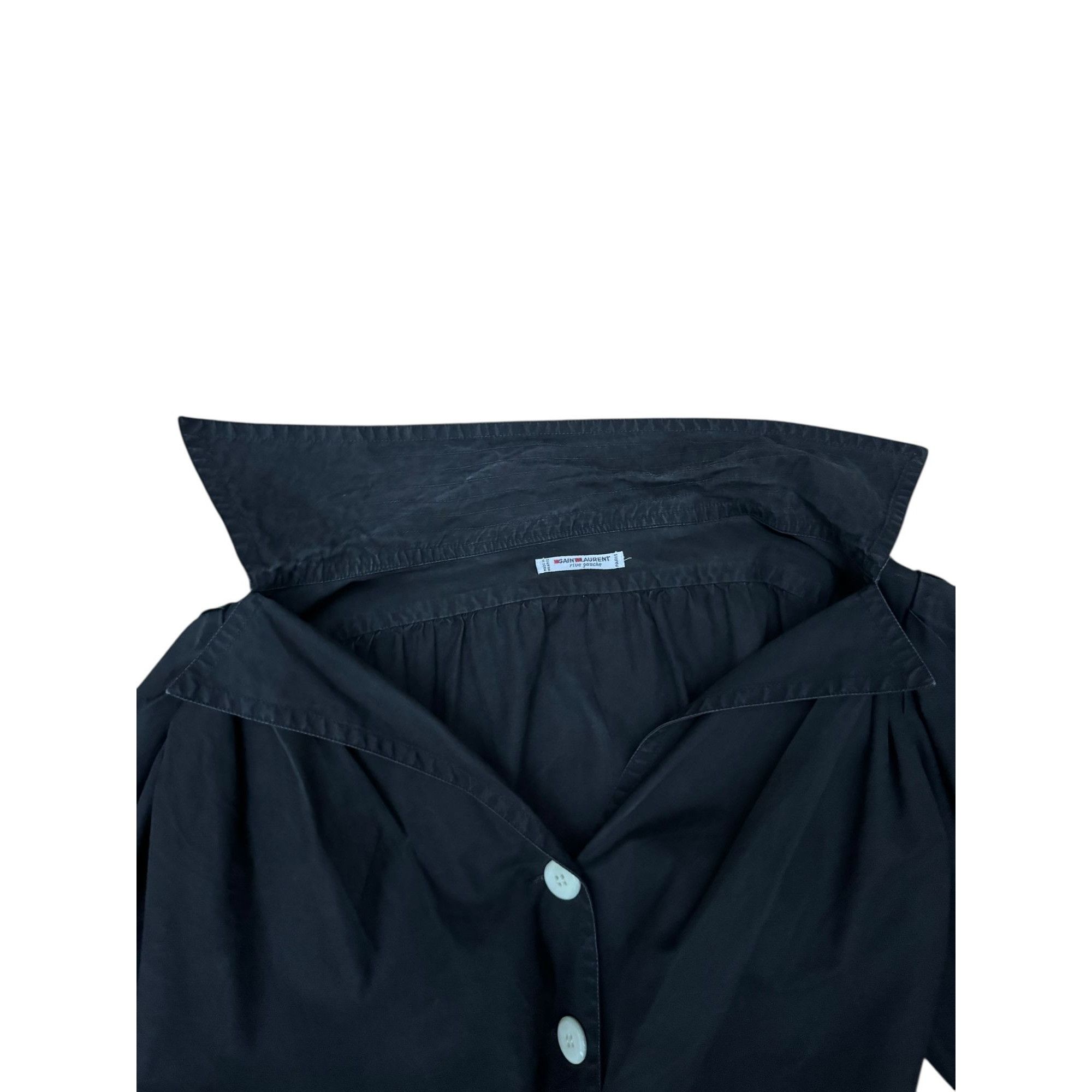 Yves Saint Laurent Black Cotton Shirt Size M / US 6-8 / IT 42-44 - 5 Thumbnail