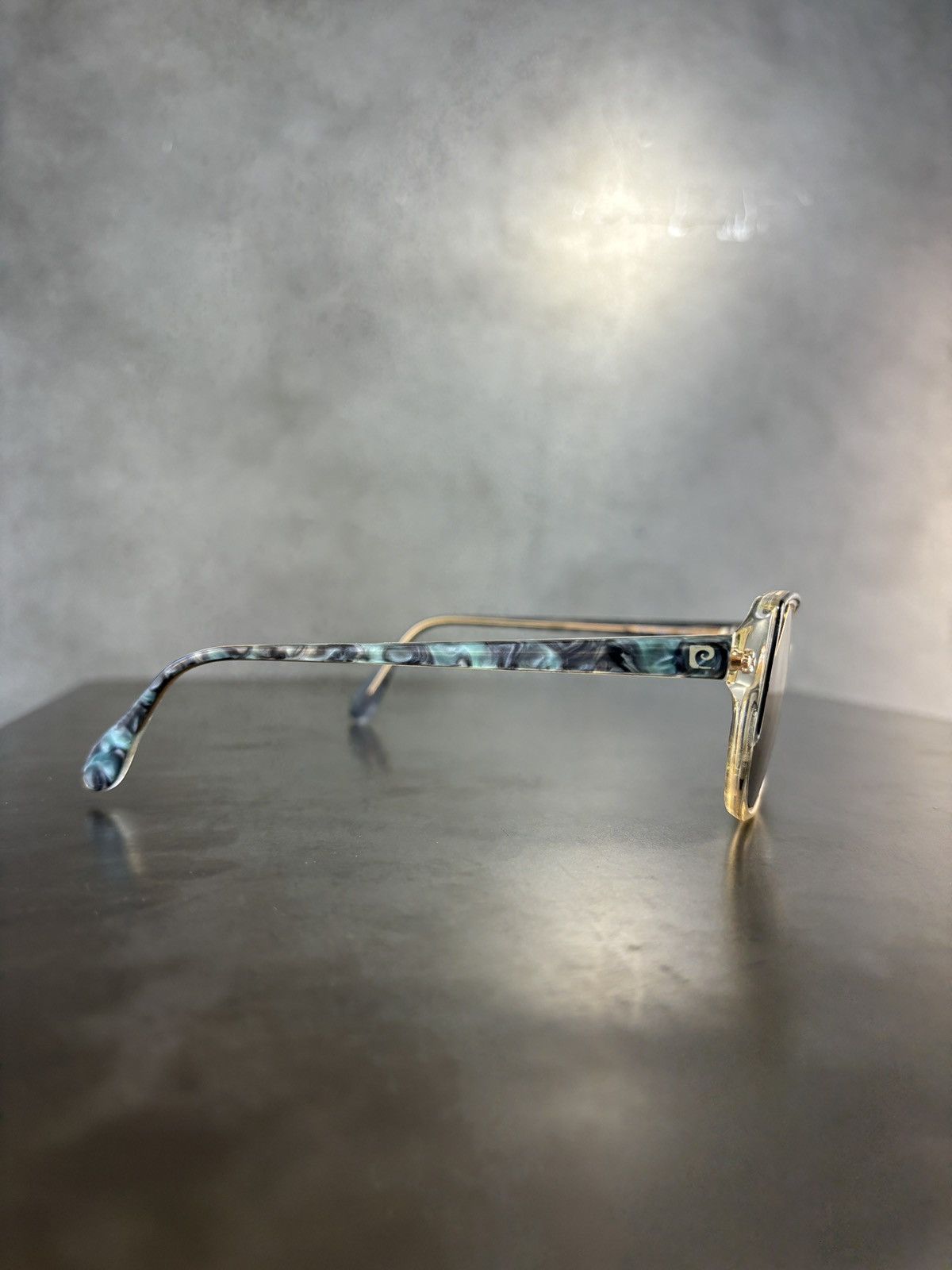 Pierre Cardin × Vintage 1980s Pierre Cardin Sunglasses Marble Wayfarer Angular Geome Size ONE SIZE - 5 Thumbnail