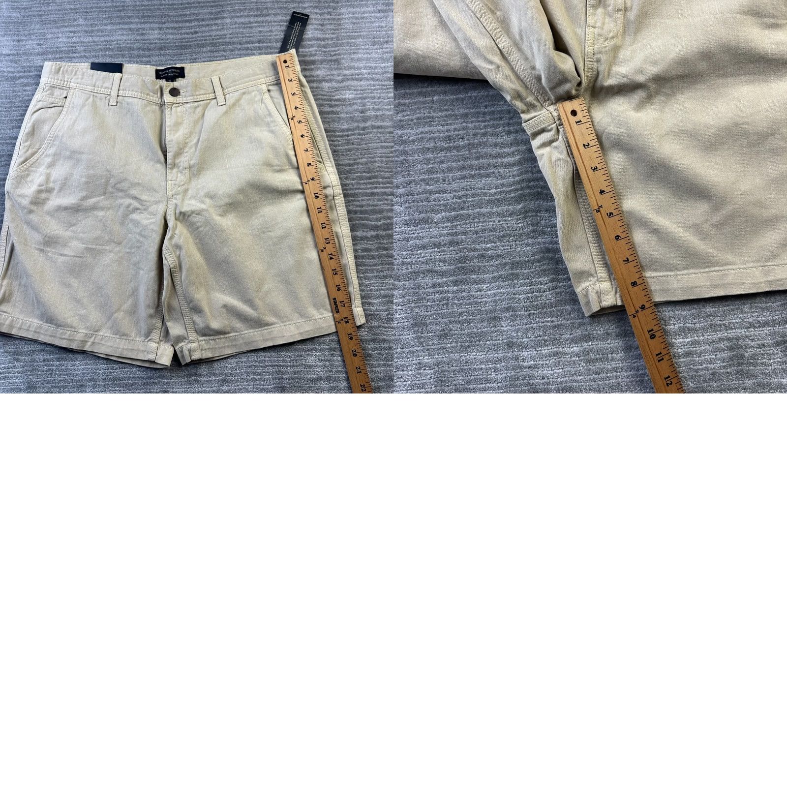 Banana Republic Banana Republic Shorts Mens 36 Beige Tan Surplus Twill Cotton Chino Khaki Size US 36 / EU 52 - 8 Thumbnail