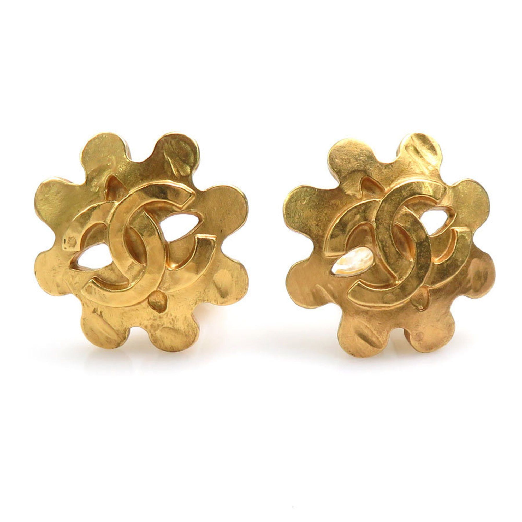 Chanel CHANEL Coco Mark Metal Gold Earrings for Women e60785i Size ONE SIZE - 1 Thumbnail