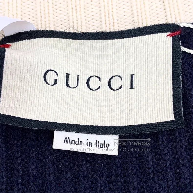 Gucci Gucci Black striped trim cotton V-neck single-breasted lon Size M / US 6-8 / IT 42-44 - 6 Thumbnail