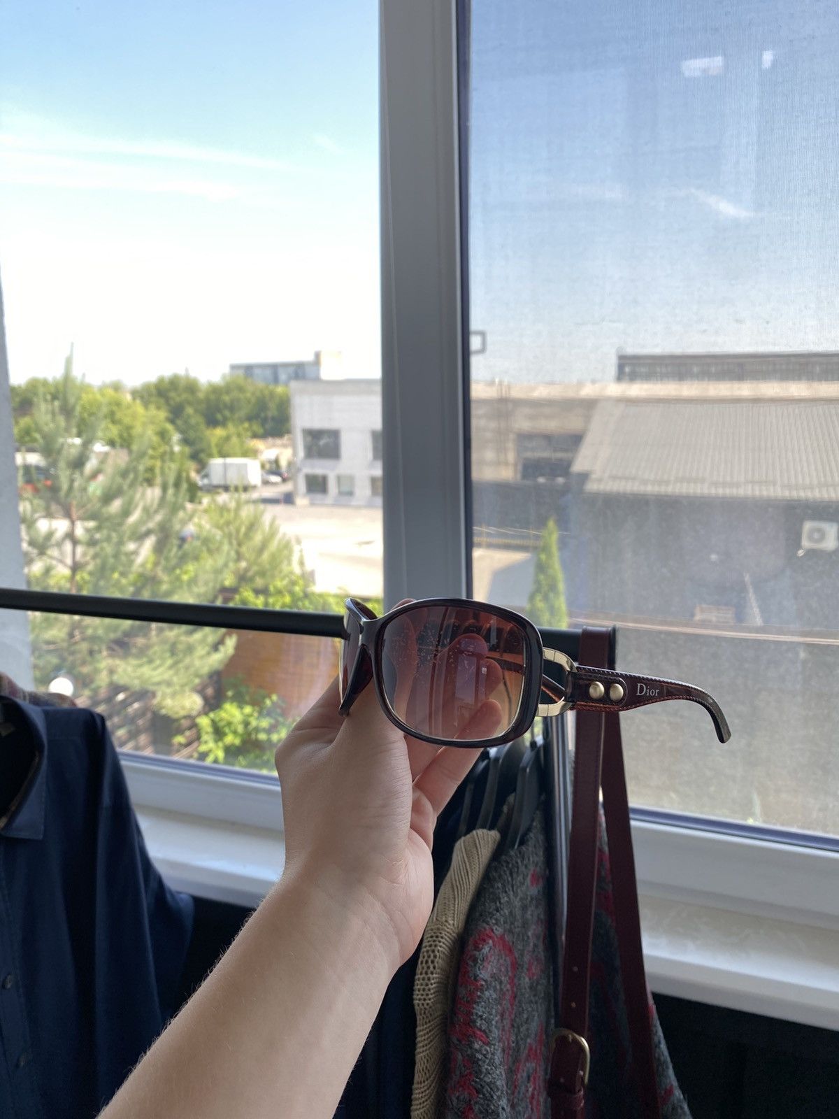 Dior 🔥VINTAGE DIOR LOGO SUNGLASSES GLASSES MADE IN ITALY Size ONE SIZE - 1 Thumbnail