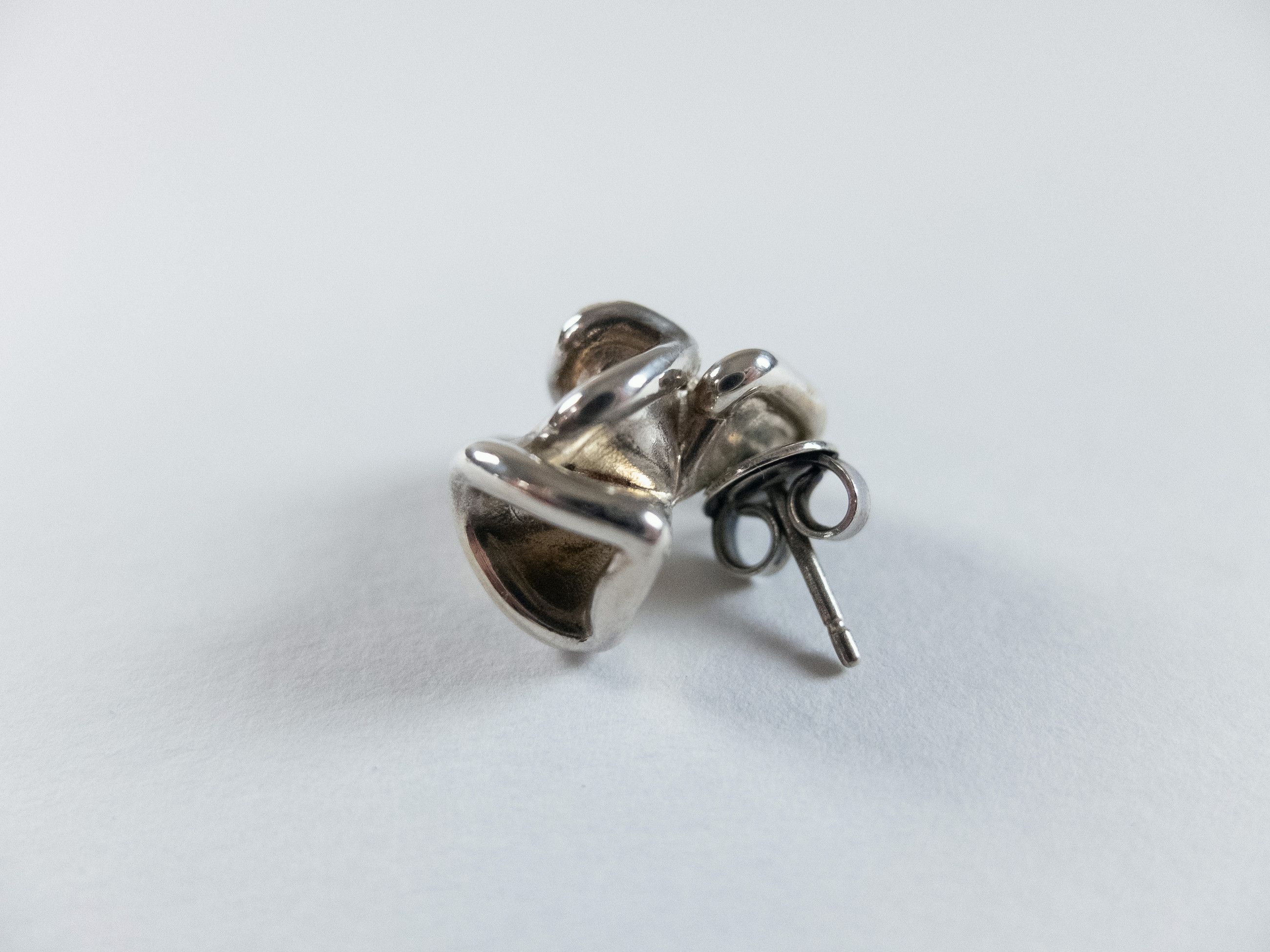 Bottega Veneta BOTTEGA VENETA Whirl sculptural small silver earrings q Size ONE SIZE - 3 Thumbnail