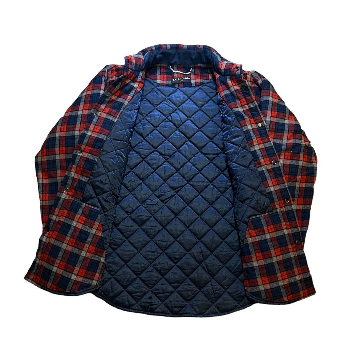 Balenciaga BALENCIAGA 17AW PADDET OVERSIZE FLANNEL SHIRTS JACKET Size US S / EU 44-46 / 1 - 3 Thumbnail