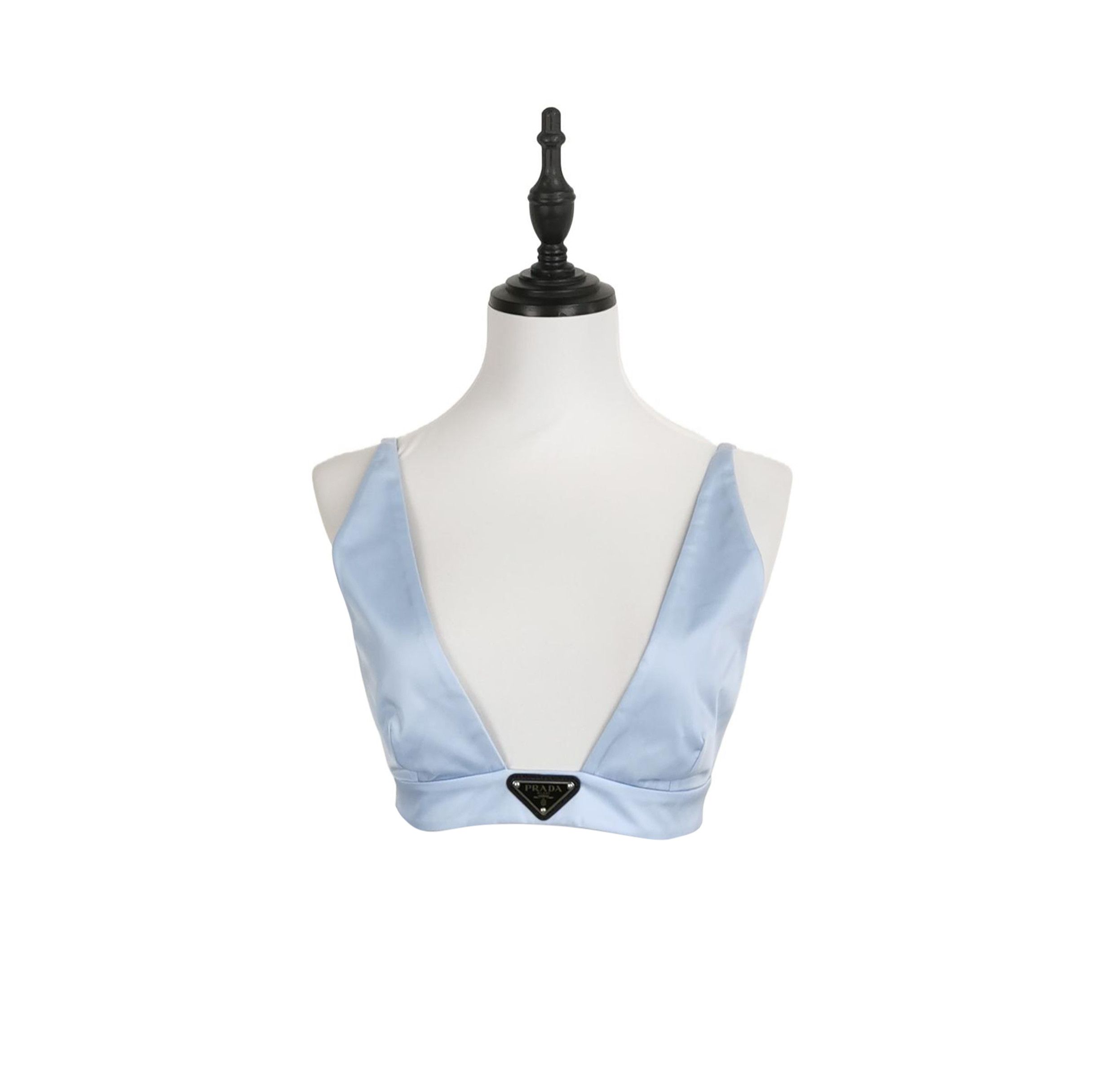 Prada Prada Triangle Logo Light Blue Vest 38 Size - dmc Size S / US 4 / IT 40 - 1 Thumbnail