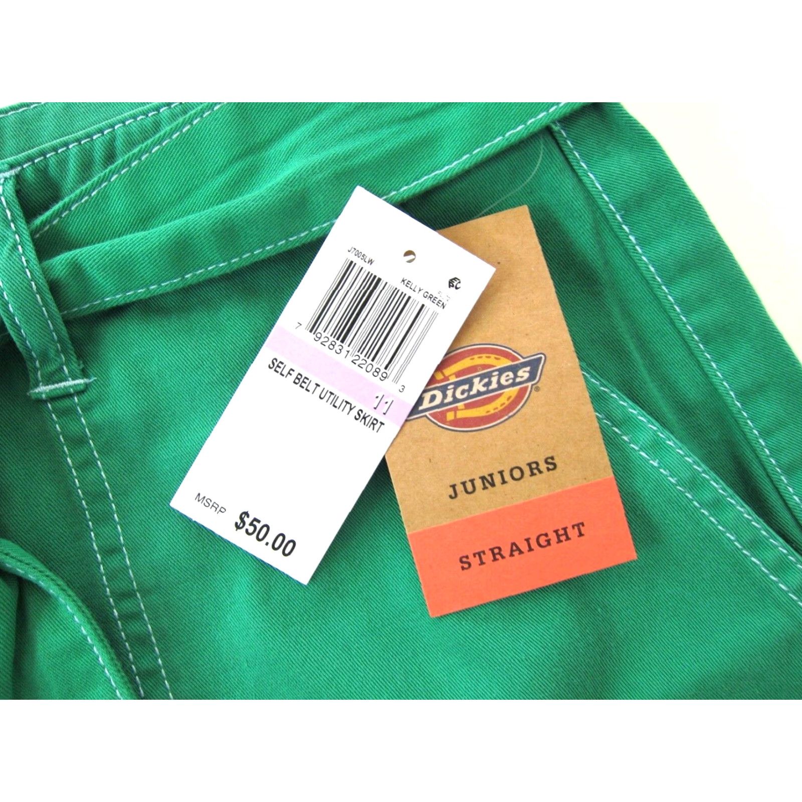 Dickies Dickies Green Cotton High Rise Straight Utility Mini Skirt Junior 11 Womens Short Skirt (NWT) Size 32" / US 10 / IT 46 - 3 Thumbnail