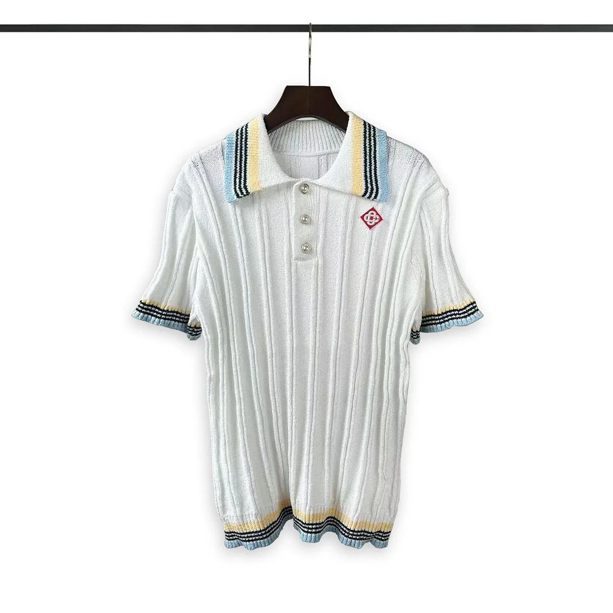 Sleeve Knitted Shirt Polo