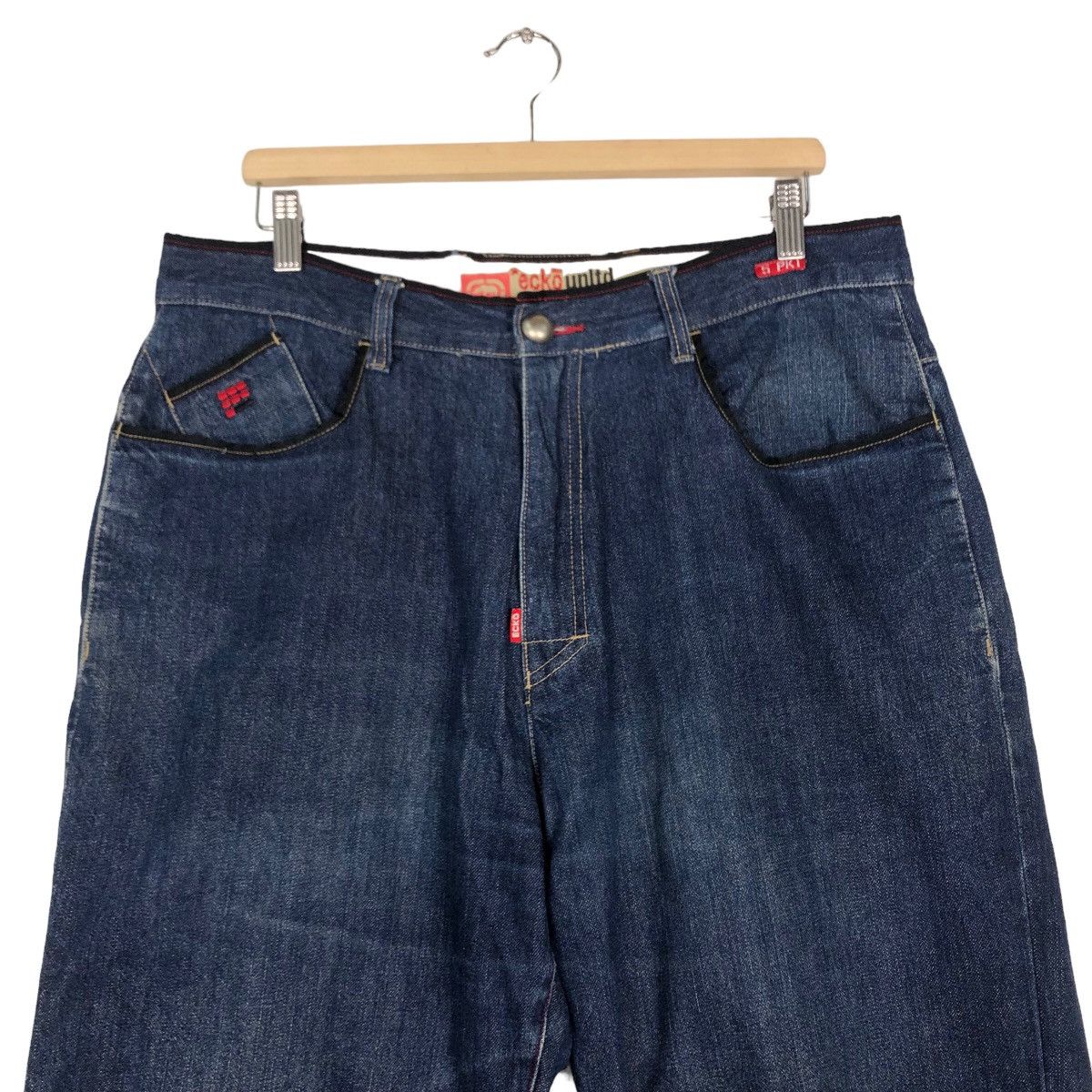 Ecko Unltd. 🔥Vintage Denim Jeans Biker Ecko Untld Rare Design Size US 34 / EU 50 - 3 Thumbnail