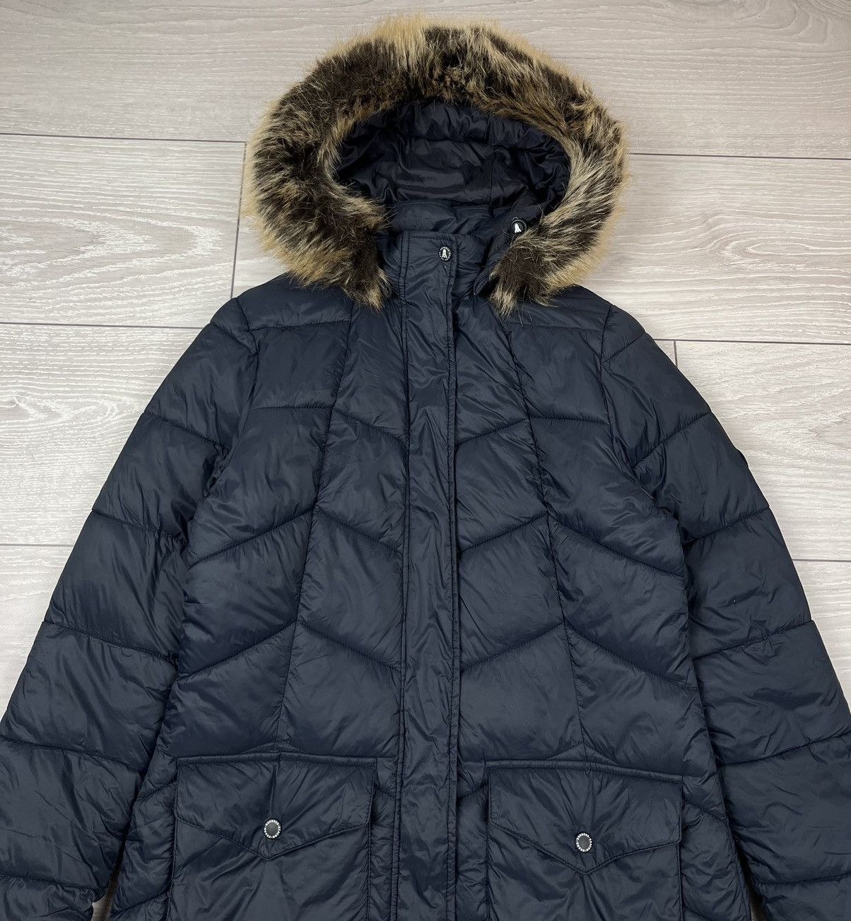 Barbour Barbour Clam Quilt Womens Long Fur Puffer Jacket Size M / US 6-8 / IT 42-44 - 2 Thumbnail