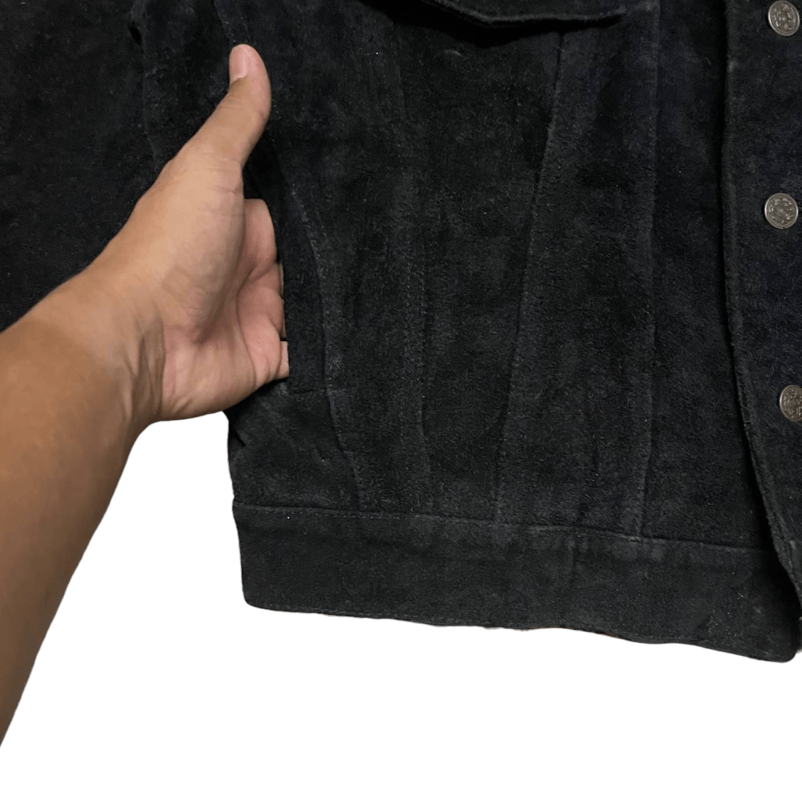 Leather Vintage Trucker Jacket Cowhide Suede Leather Size US L / EU 52-54 / 3 - 5 Thumbnail