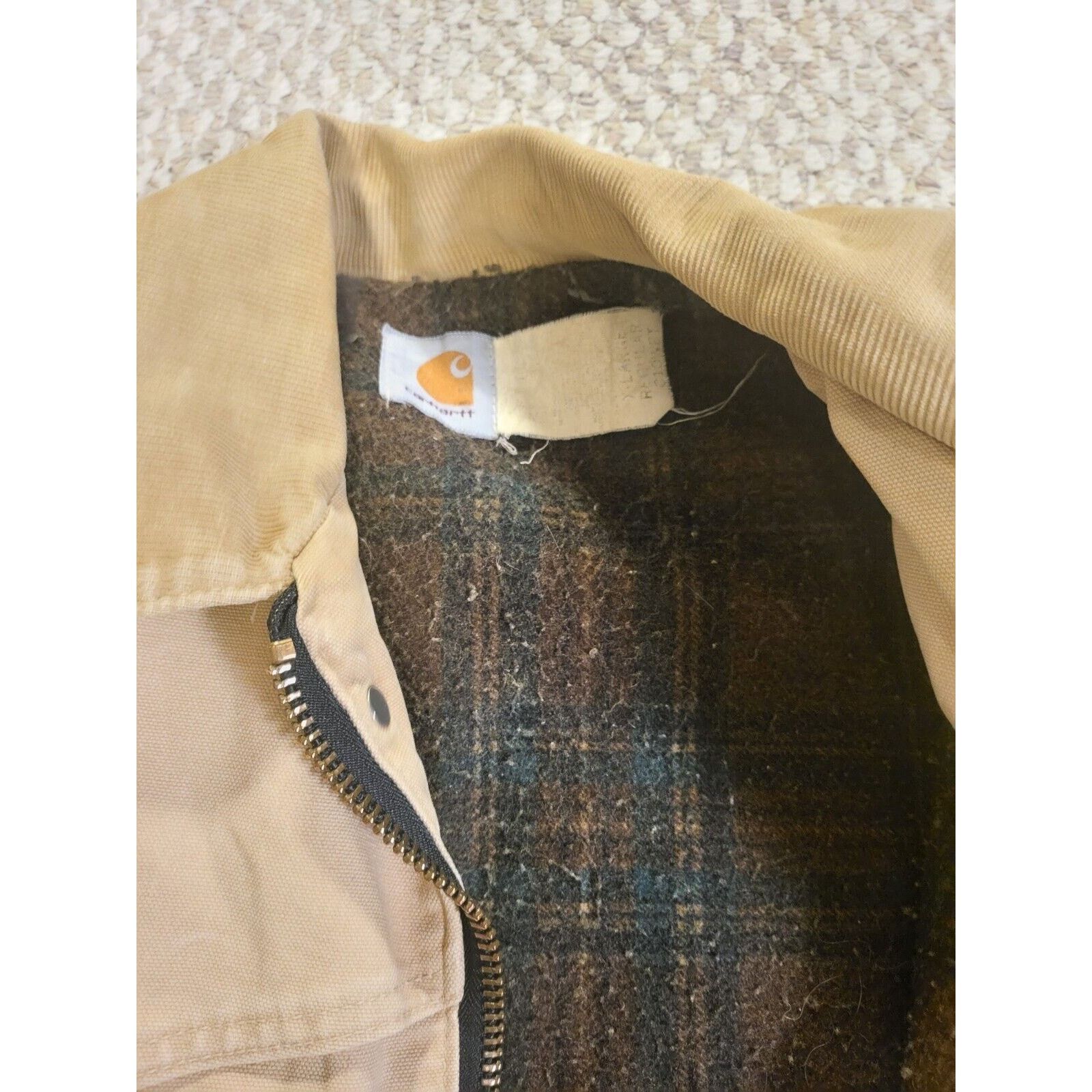 Carhartt Vintage 70s 80s Carhartt Detroit Sandstone Canvas Duck Size US XL / EU 56 / 4 - 6 Thumbnail