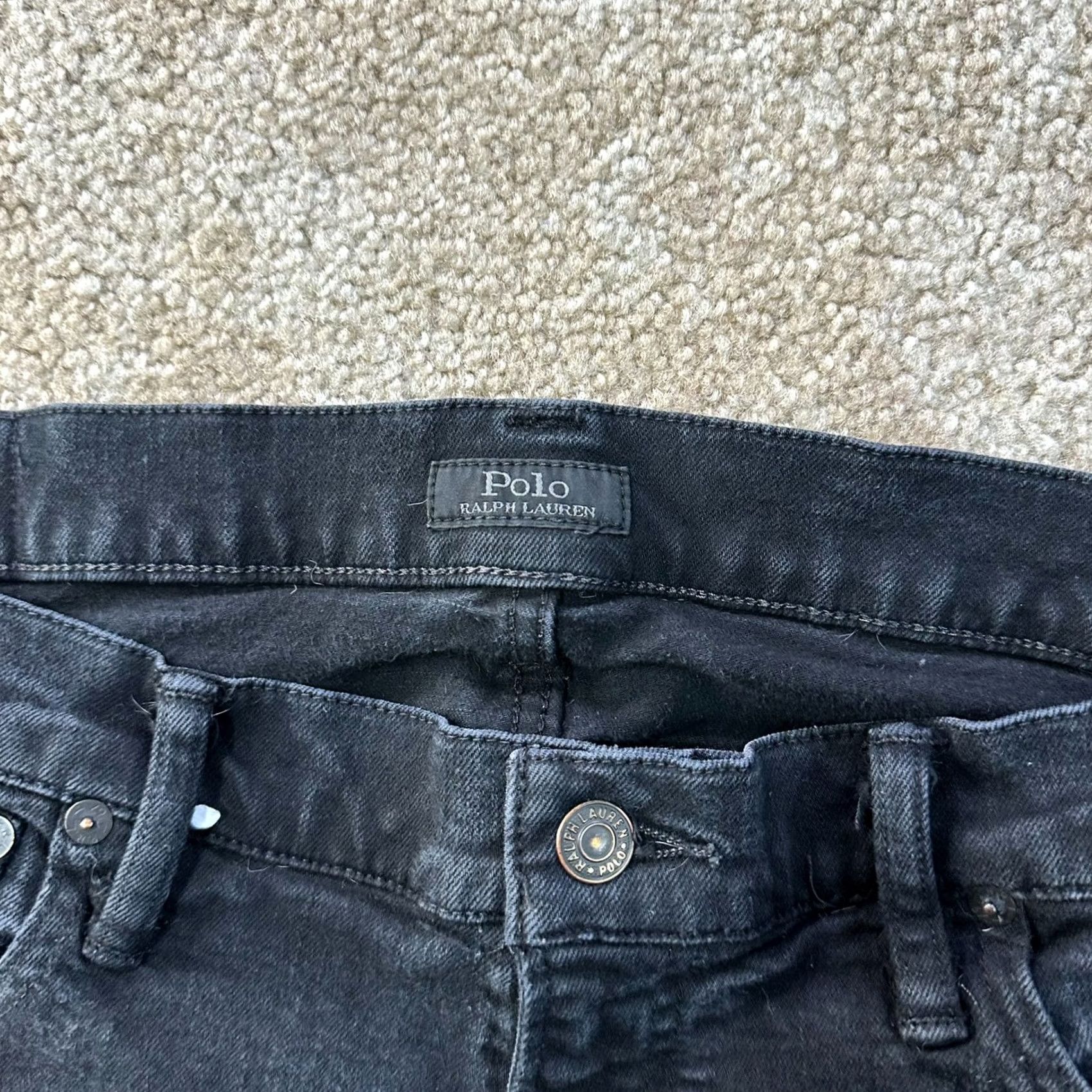 Polo Ralph Lauren Polo Ralph Lauren Varick Slim Straight Jeans Mens 34x30 Black Denim Straight Jeans Mens 34 Black Denim Size US S / EU 44-46 / 1 - 3 Thumbnail