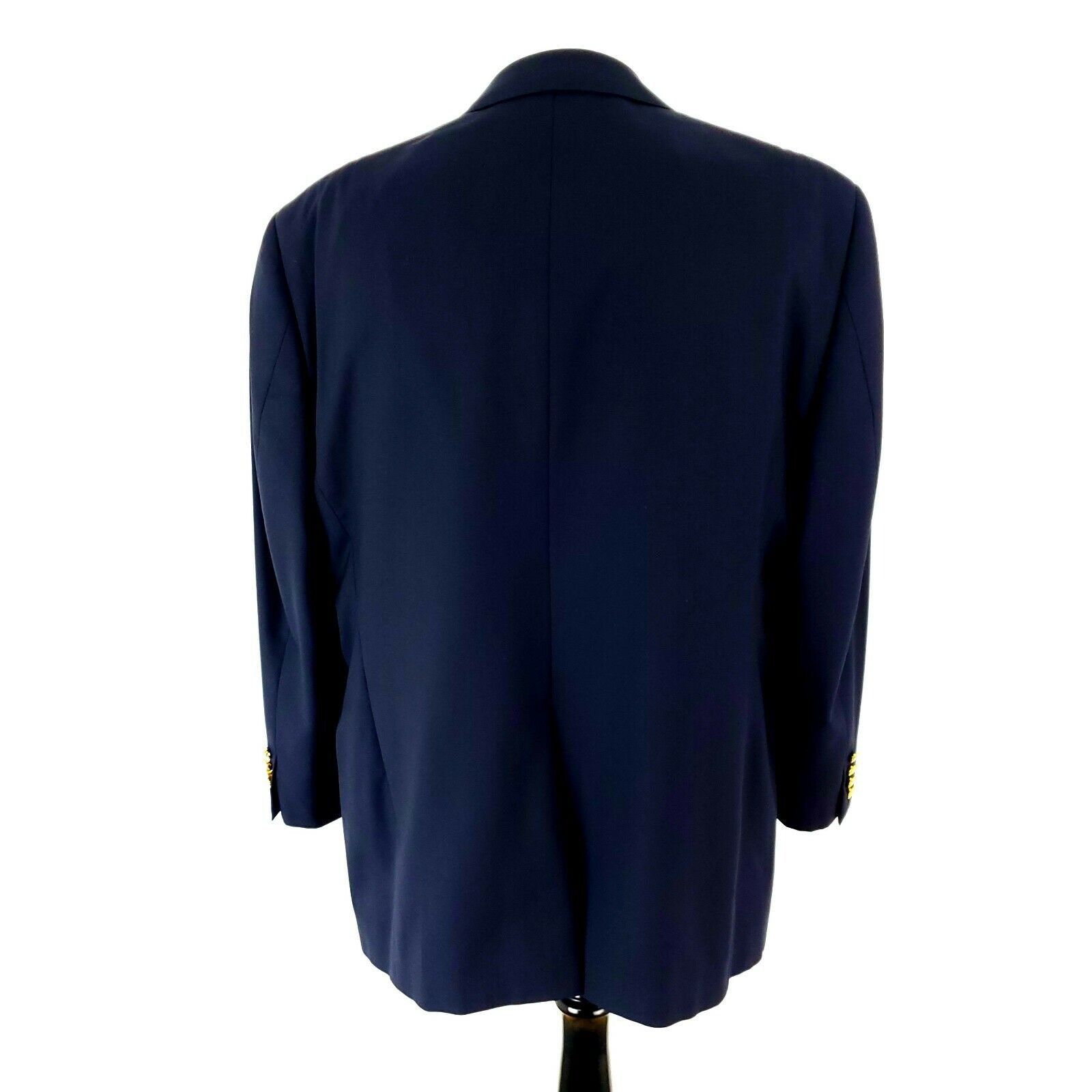 Hart Schaffner Marx Hart Schaffner Marx Wool 2 Gold Button Blazer 42R Blue Size 42R - 5 Thumbnail