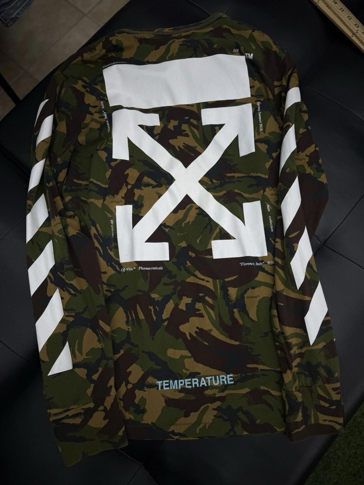 Off-White Off White Camouflage Long Sleeve Tshirt Size XL “Temperature Size US XL / EU 56 / 4 - 6 Thumbnail