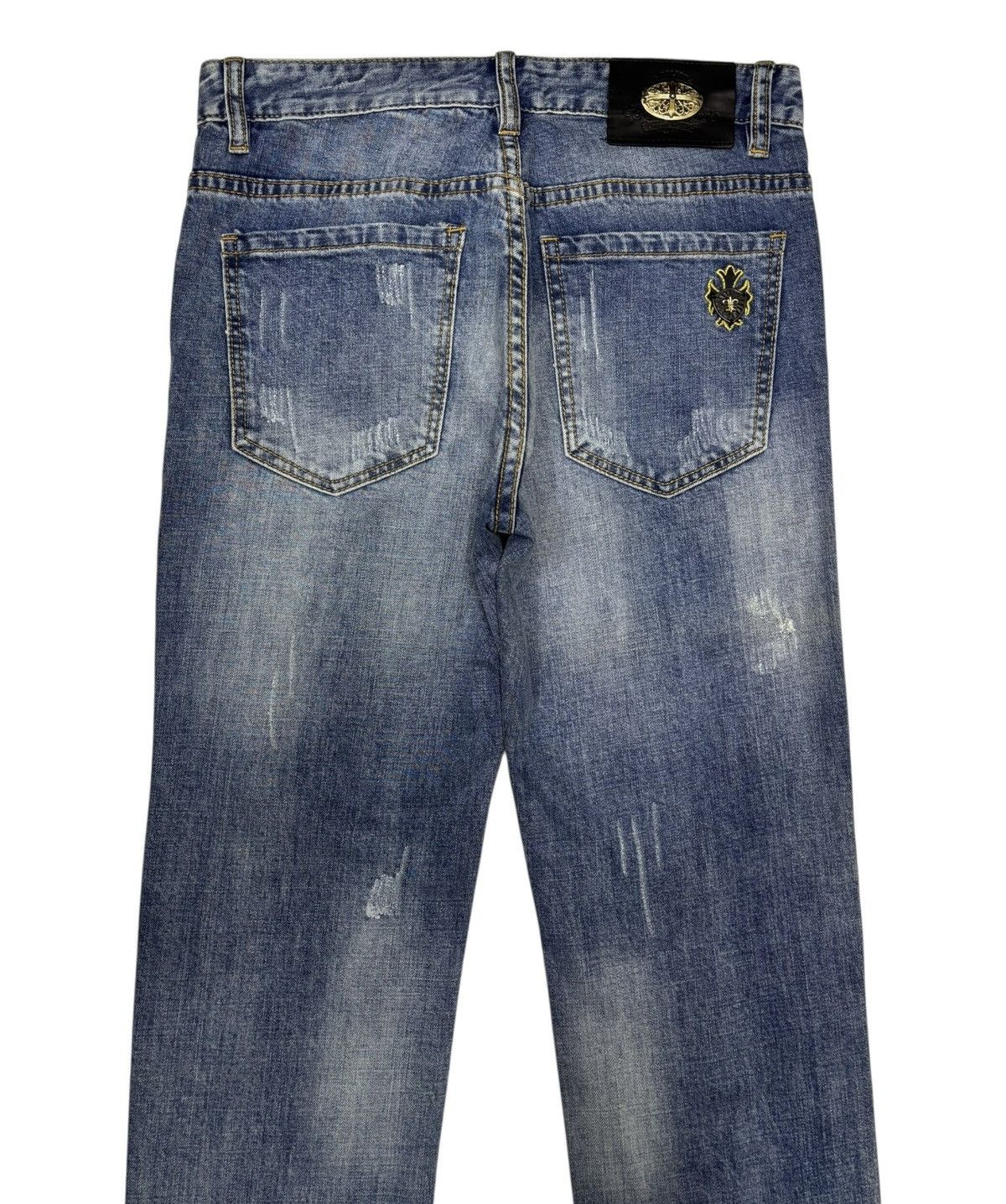 4GSELLER Chrome Hearts Symbol Jeans by Amarone Distressed Denim Size US 30 / EU 46 - 3 Thumbnail