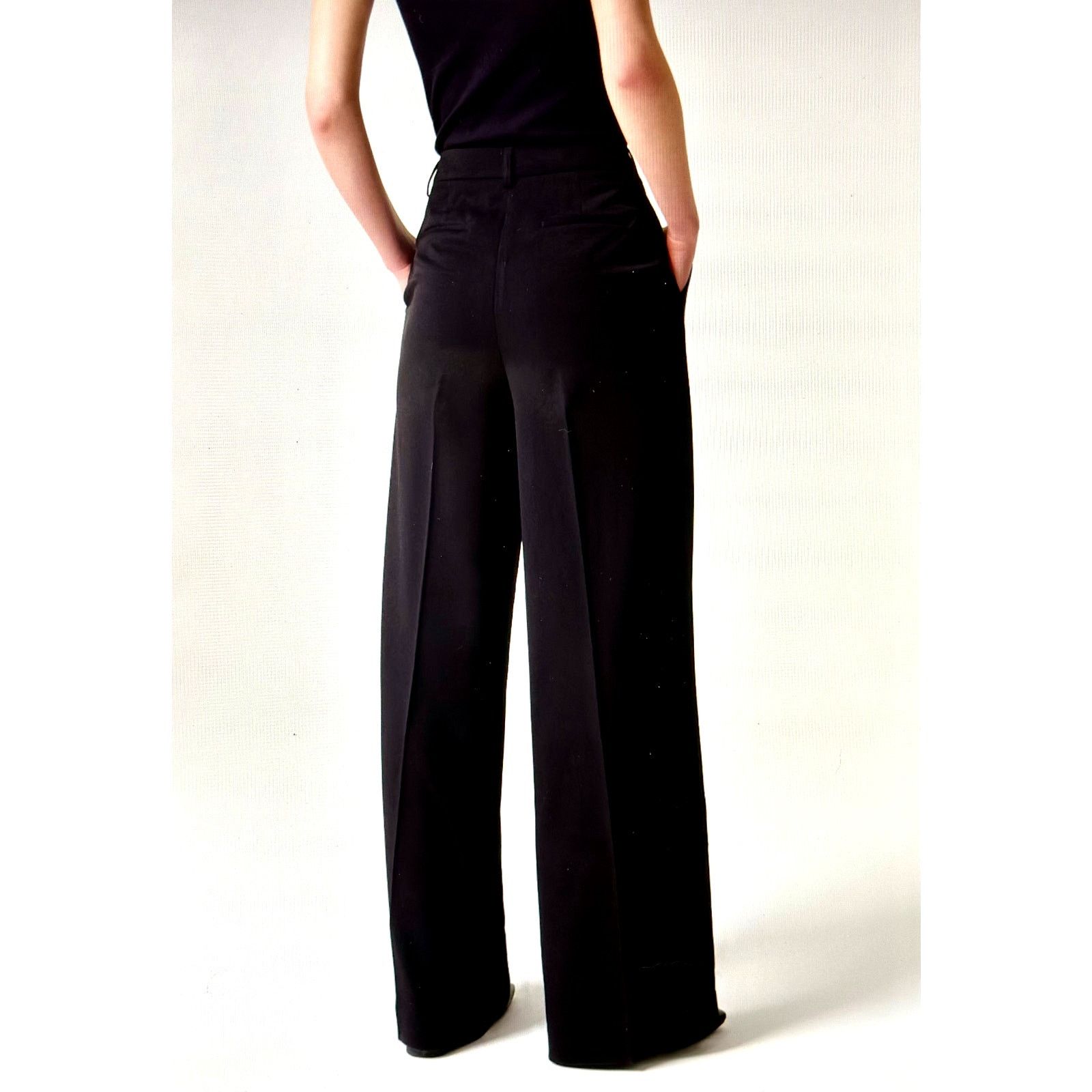 PIOMBO MP Piombo High Rise Wide Leg Jeans Black size 4 Size 27" / US 4 / IT 40 - 2 Thumbnail
