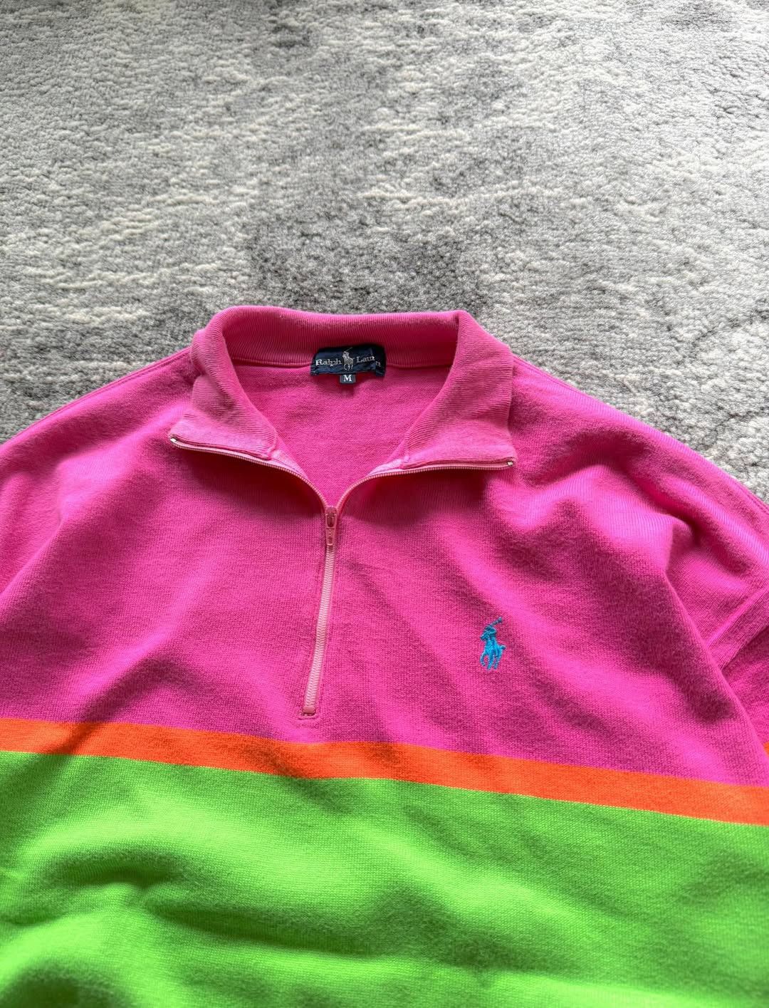Ralph Lauren 90’s Ralph Lauren Quarterzip Split Colour Size US M / EU 48-50 / 2 - 2 Thumbnail