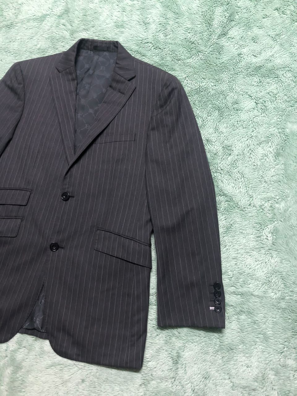 Burberry BURBERRY BLACK LABEL STRIPE BLAZER JACKET Size 38R - 4 Thumbnail