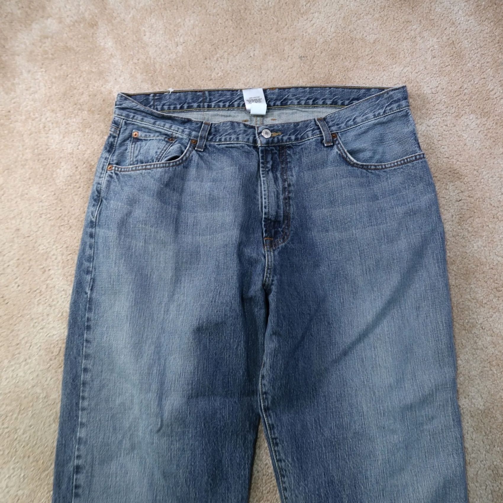 Lucky Brand Lucky Brand Jeans Men 38x30 Denim Blue 5-Pocket Relaxed Loose Fit Vintage 90s Classic Shirt Size US 38 / EU 54 - 2 Thumbnail