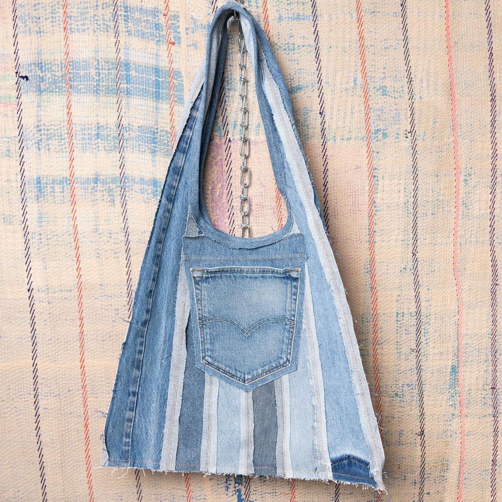 Levi's Custom upcycled hobo bag / shoulder bag Size ONE SIZE - 1 Thumbnail
