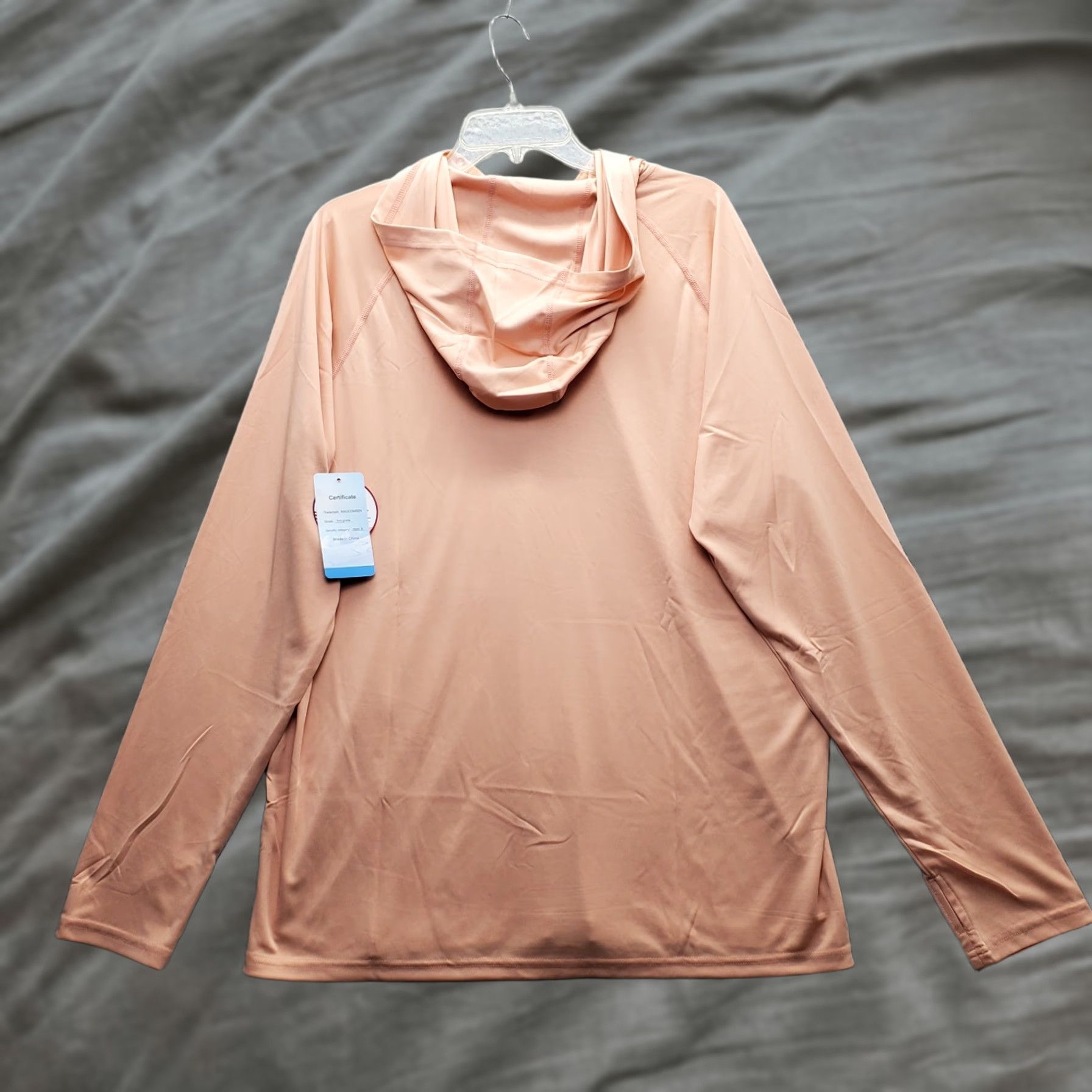 Vintage Magcomsen Mens XL Salmon Golf Hoodie Pullover Hooded with Thumb Hole Sleeve Stretch UPF 50+ Pullover, Regular Fit, 100% Polyester, Long Sleeve, NWT Size US XL / EU 56 / 4 - 1 Thumbnail