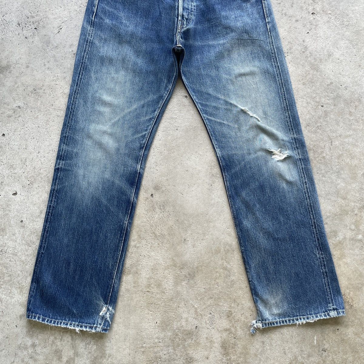 Japanese Brand Vintage Japan Red Line Distressed Denim Faded Jeans Pants Size US 29 - 4 Thumbnail