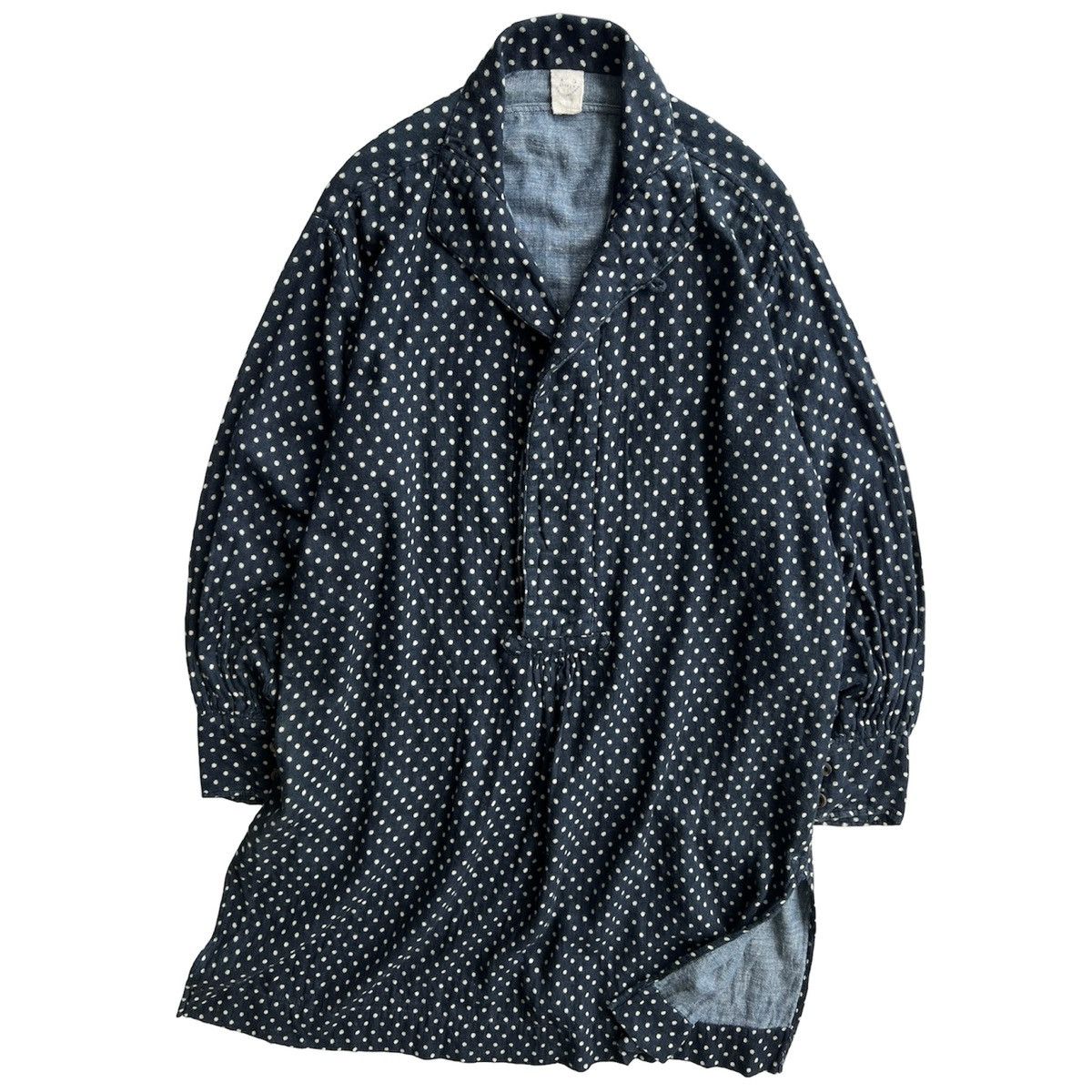 45rpm × Japanese Brand 45RPM POLKA-DOT INDIGO DRESS SHIRT Size M / US 6-8 / IT 42-44 - 1 Thumbnail